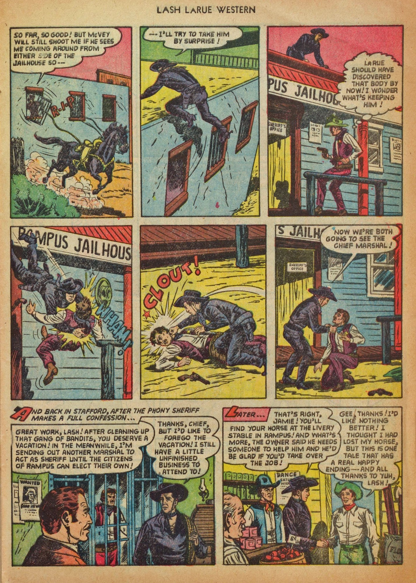 Read online Lash Larue Western (1949) comic -  Issue #41 - 33