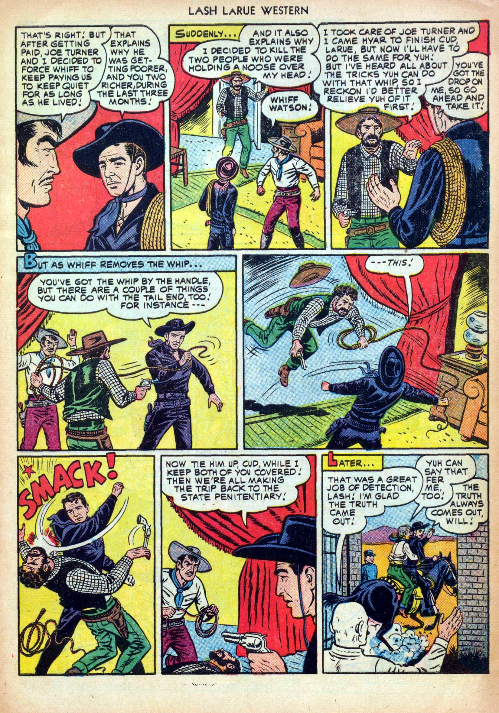 Read online Lash Larue Western (1949) comic -  Issue #24 - 9