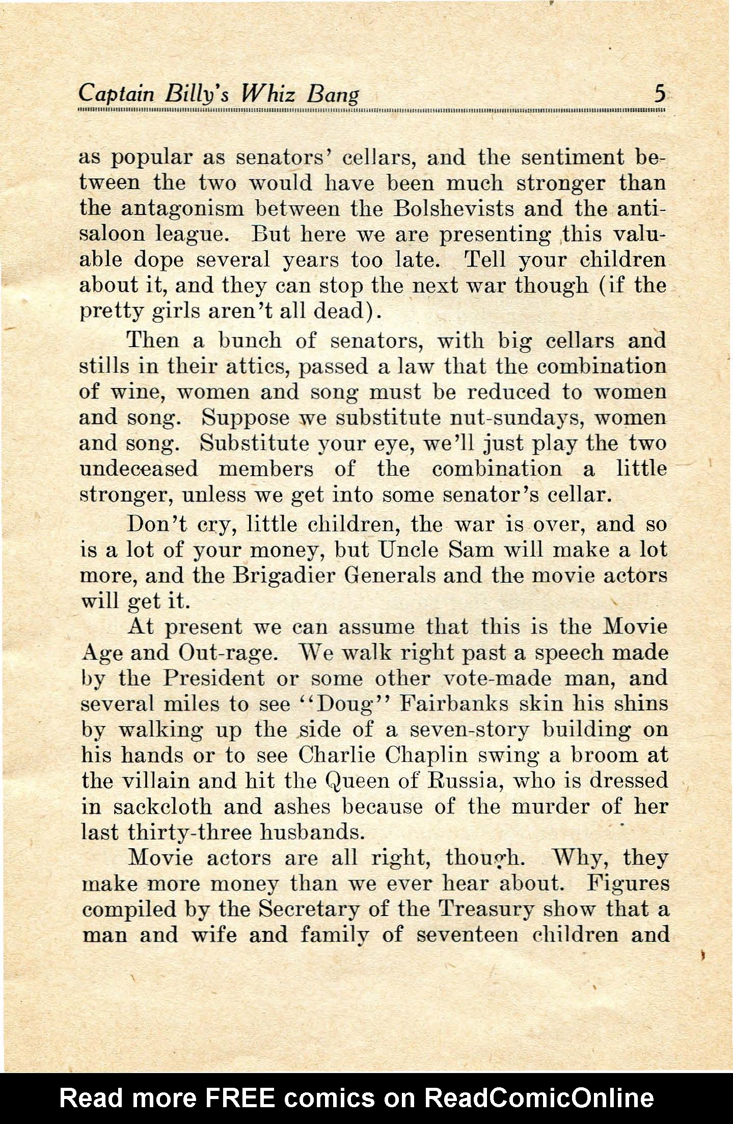 Read online Captain Billy's Whiz Bang comic -  Issue #16 - 7