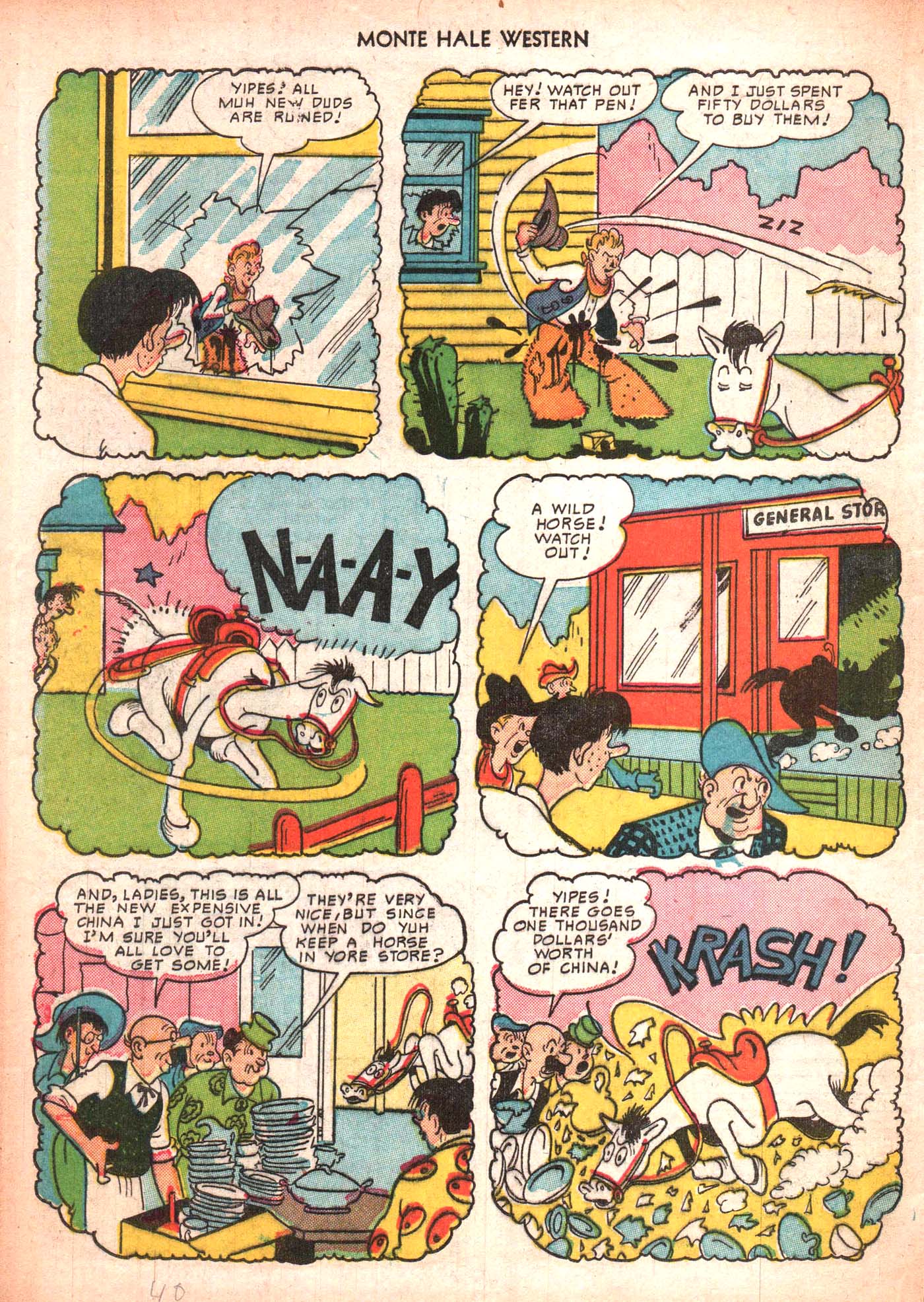 Read online Monte Hale Western comic -  Issue #50 - 40