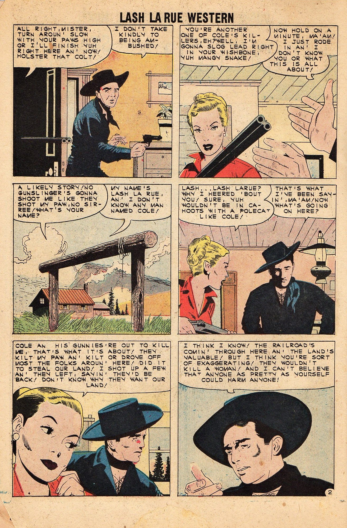 Read online Lash Larue Western (1949) comic -  Issue #84 - 4