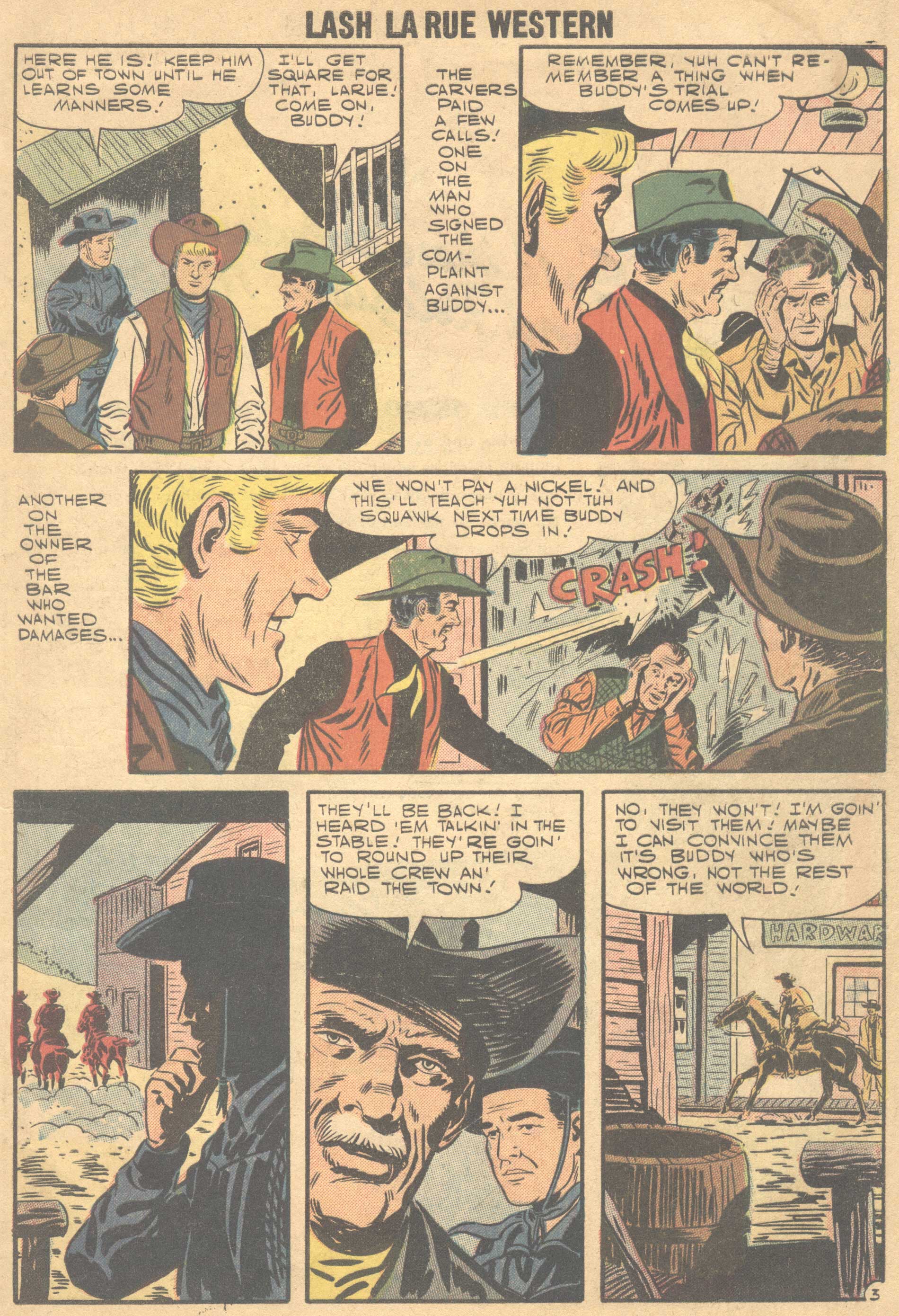 Read online Lash Larue Western (1949) comic -  Issue #66 - 6