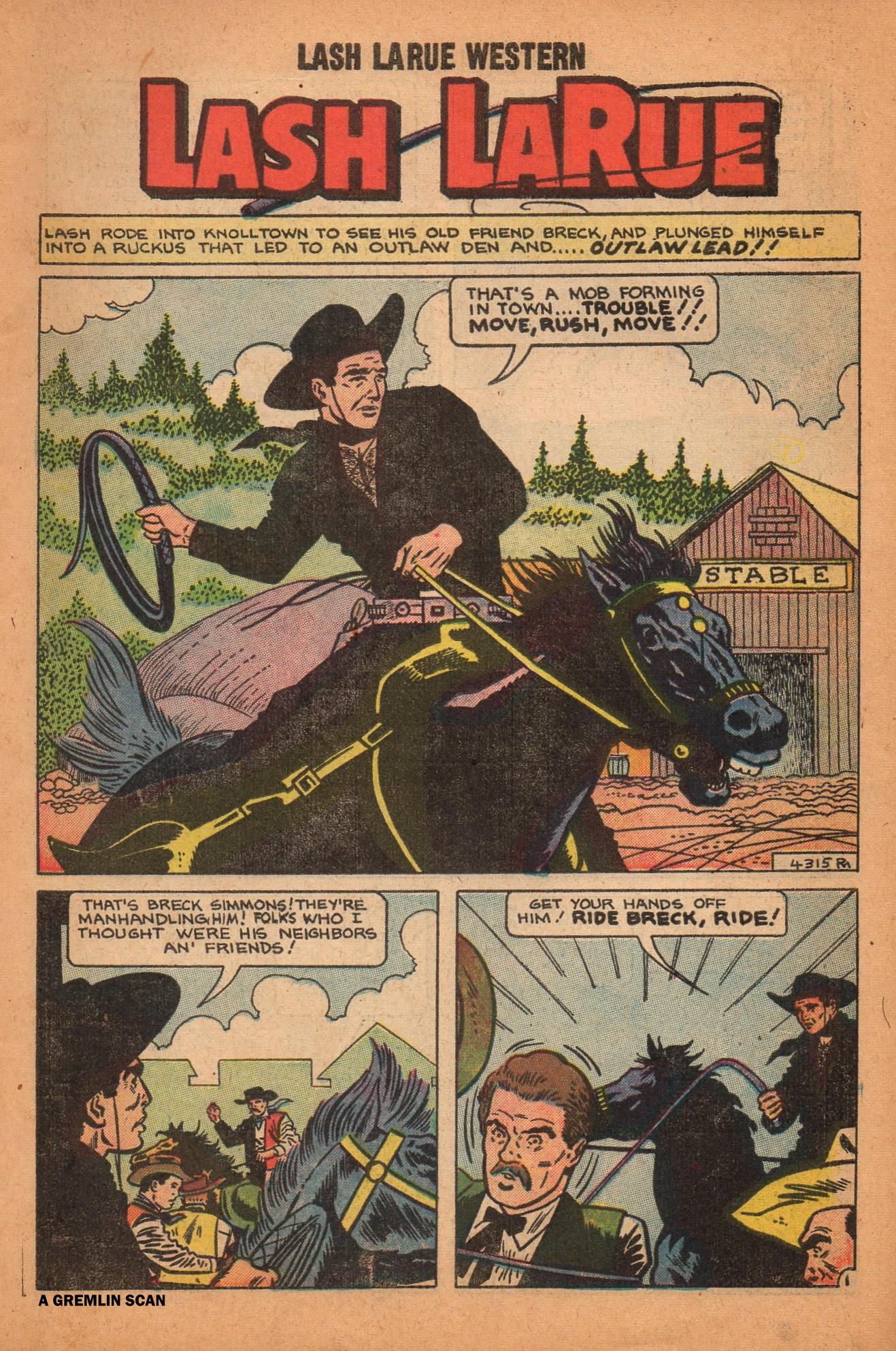 Read online Lash Larue Western (1949) comic -  Issue #71 - 4