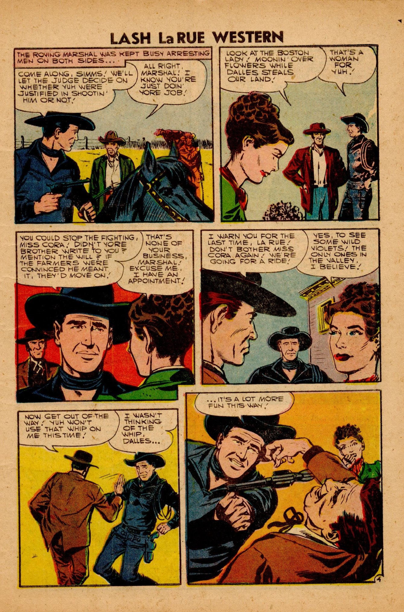 Read online Lash Larue Western (1949) comic -  Issue #63 - 7