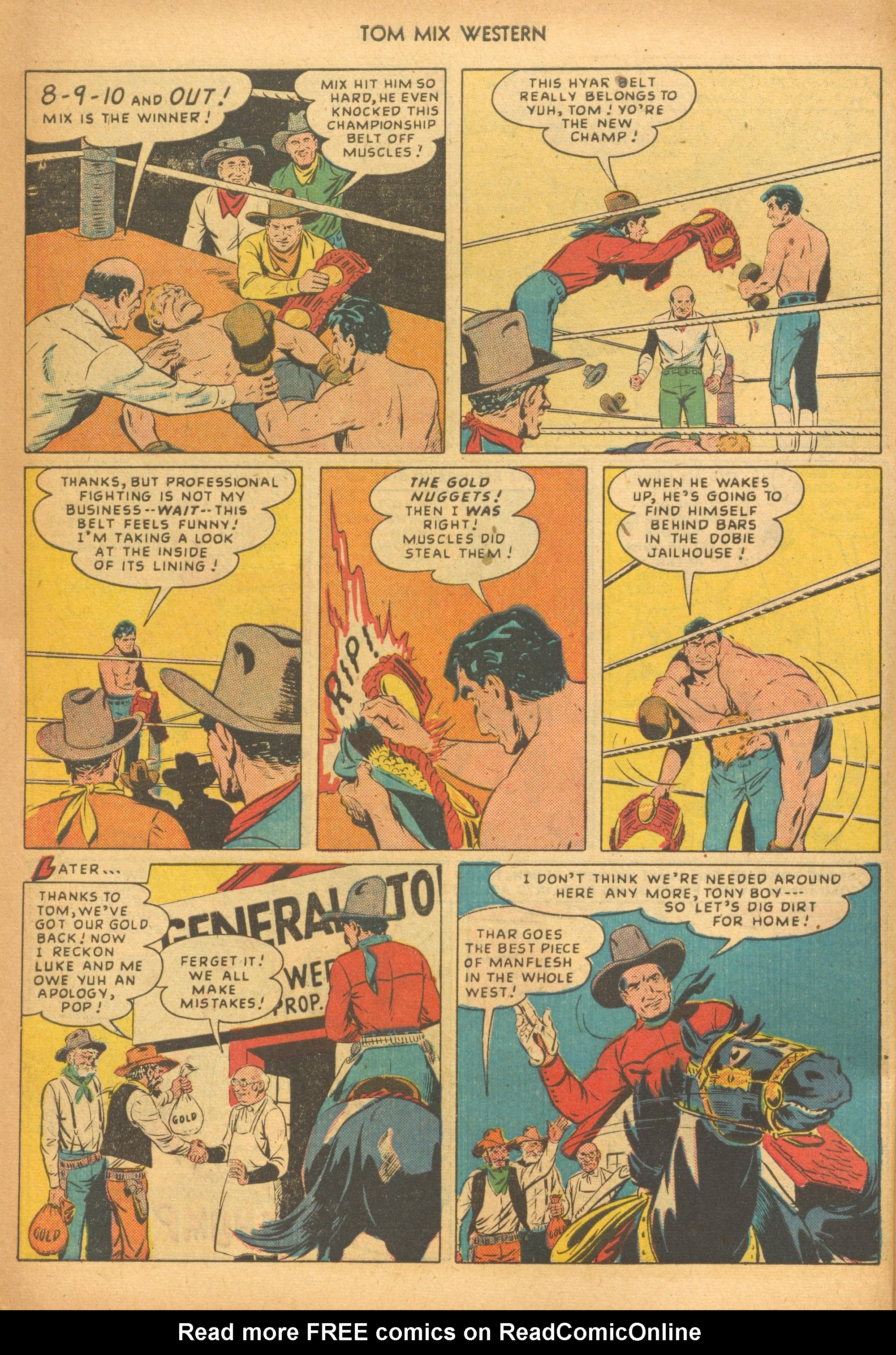 Read online Tom Mix Western (1948) comic -  Issue #20 - 22