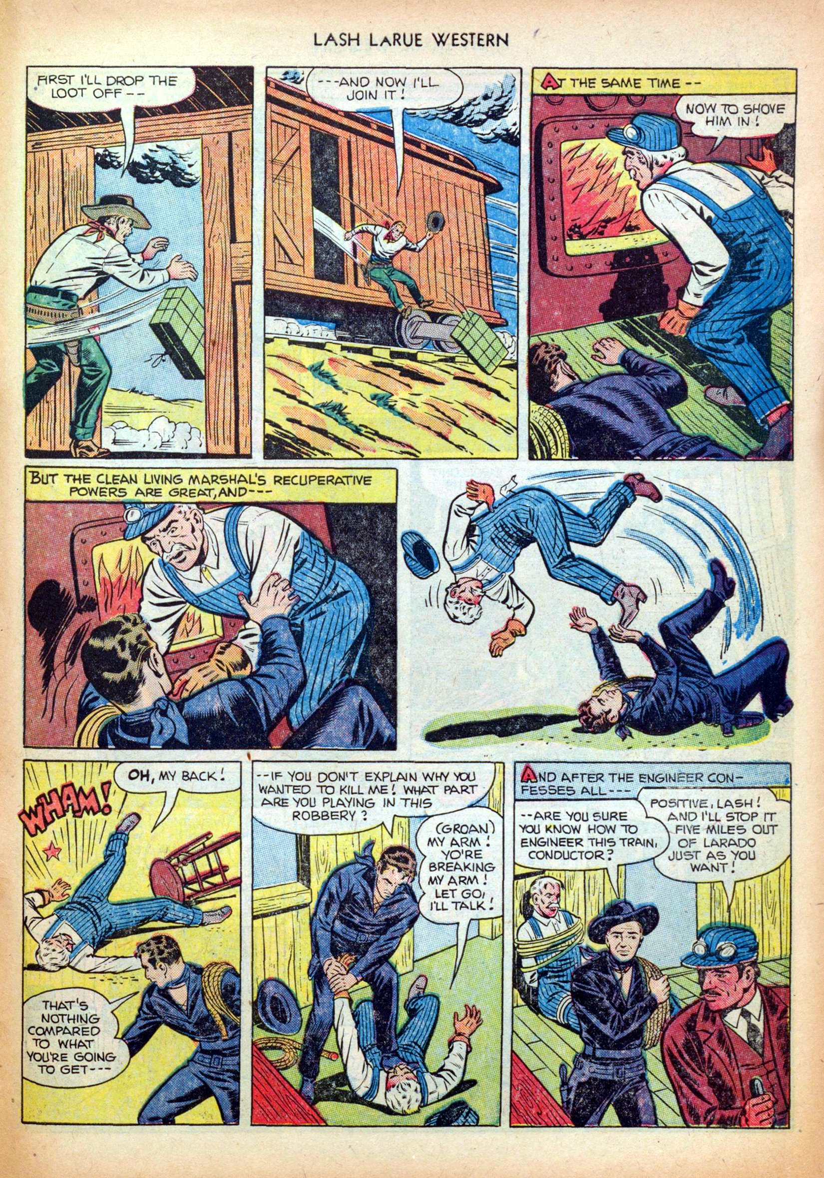 Read online Lash Larue Western (1949) comic -  Issue #26 - 31