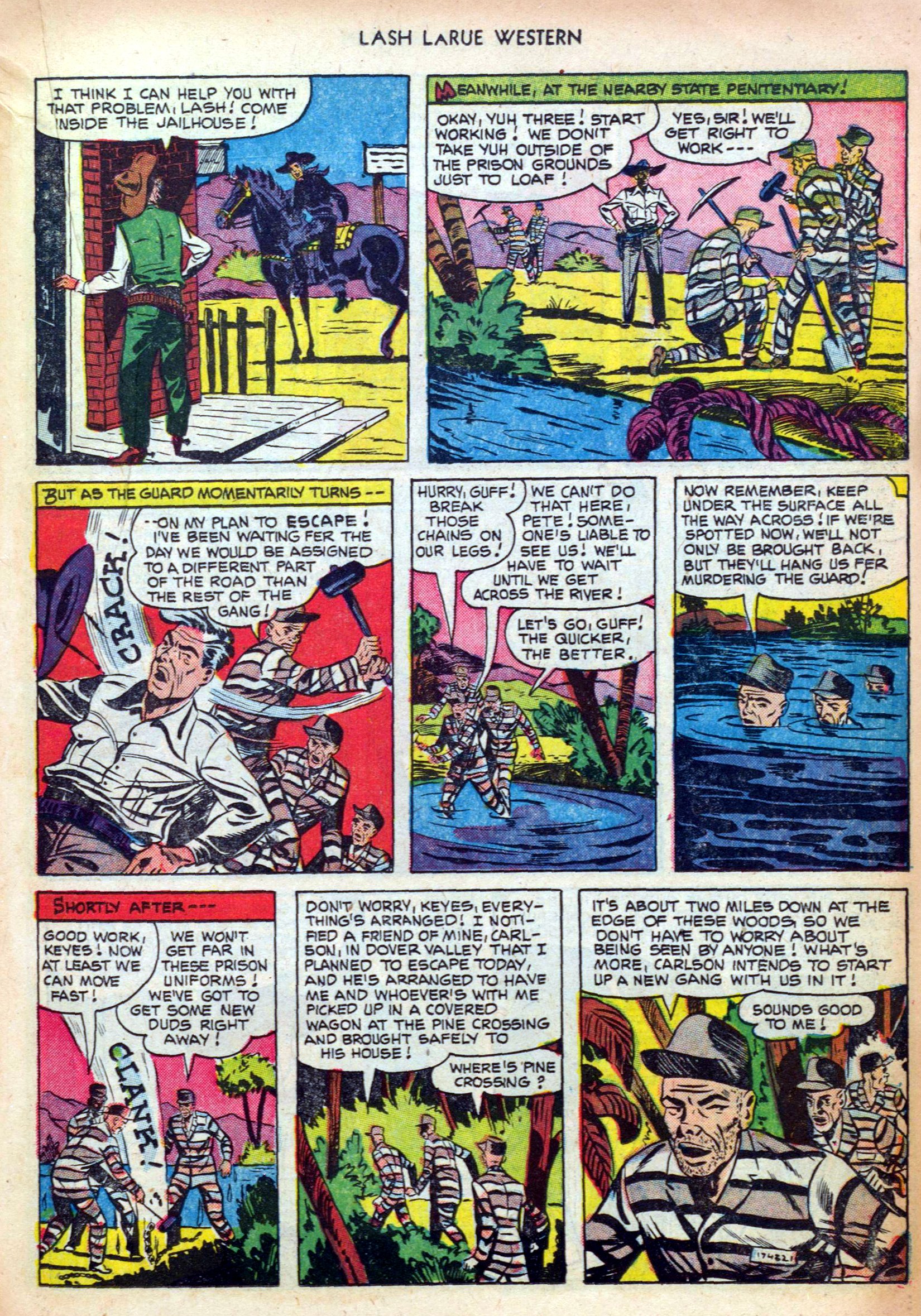 Read online Lash Larue Western (1949) comic -  Issue #25 - 19
