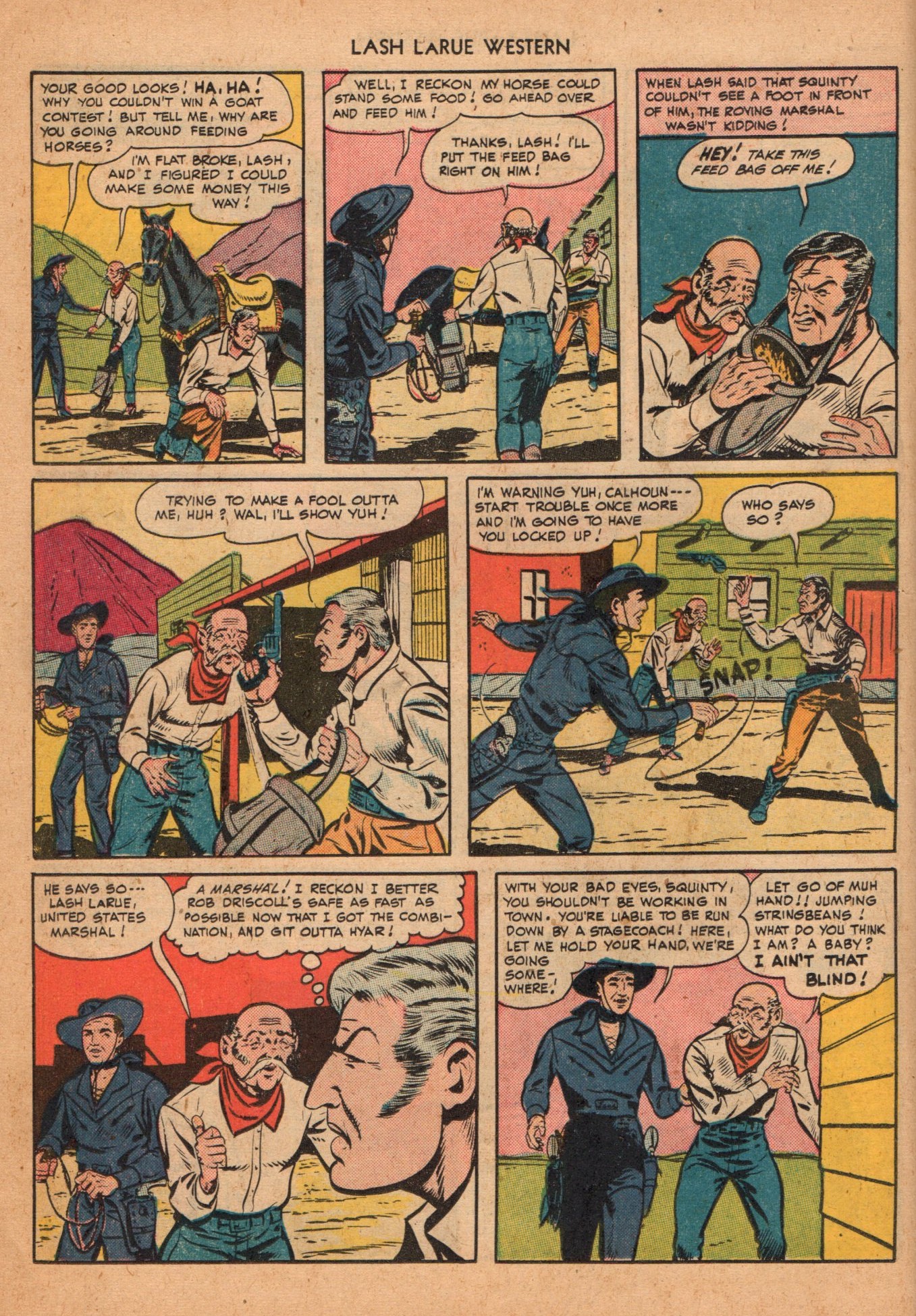 Read online Lash Larue Western (1949) comic -  Issue #2 - 14