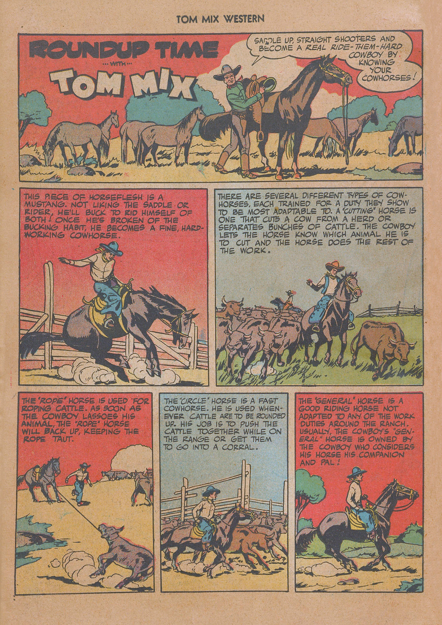 Read online Tom Mix Western (1948) comic -  Issue #13 - 14