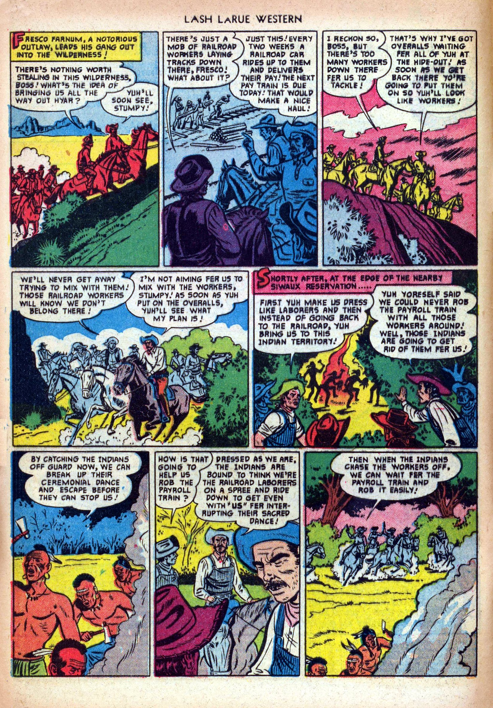 Read online Lash Larue Western (1949) comic -  Issue #19 - 4