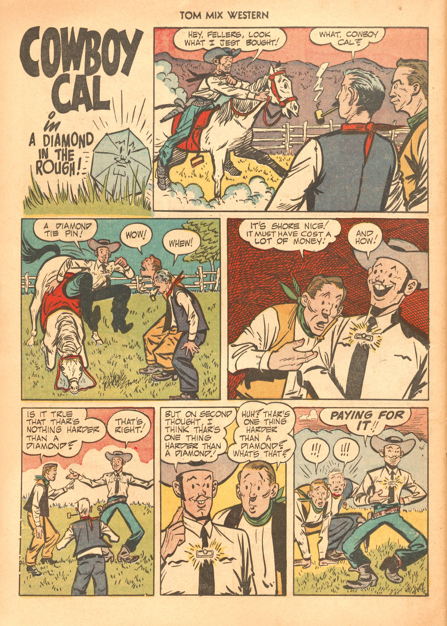 Read online Tom Mix Western (1948) comic -  Issue #36 - 40
