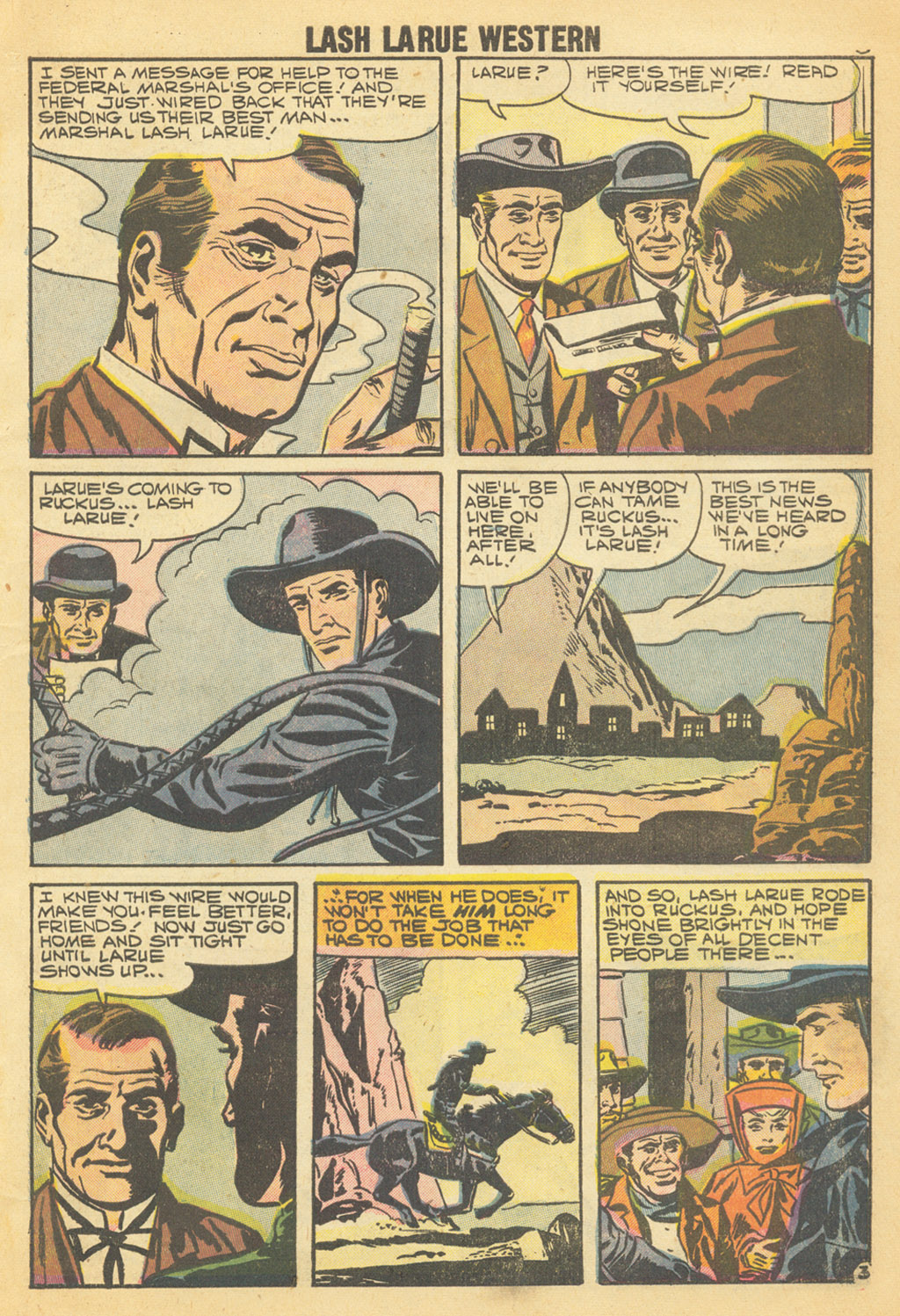 Read online Lash Larue Western (1949) comic -  Issue #68 - 4
