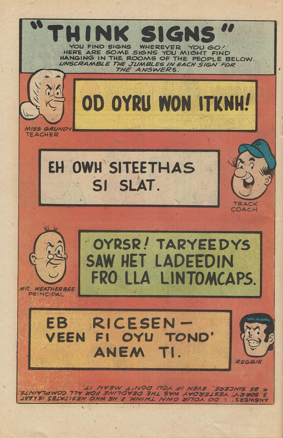 Read online Reggie's Wise Guy Jokes comic -  Issue #41 - 18