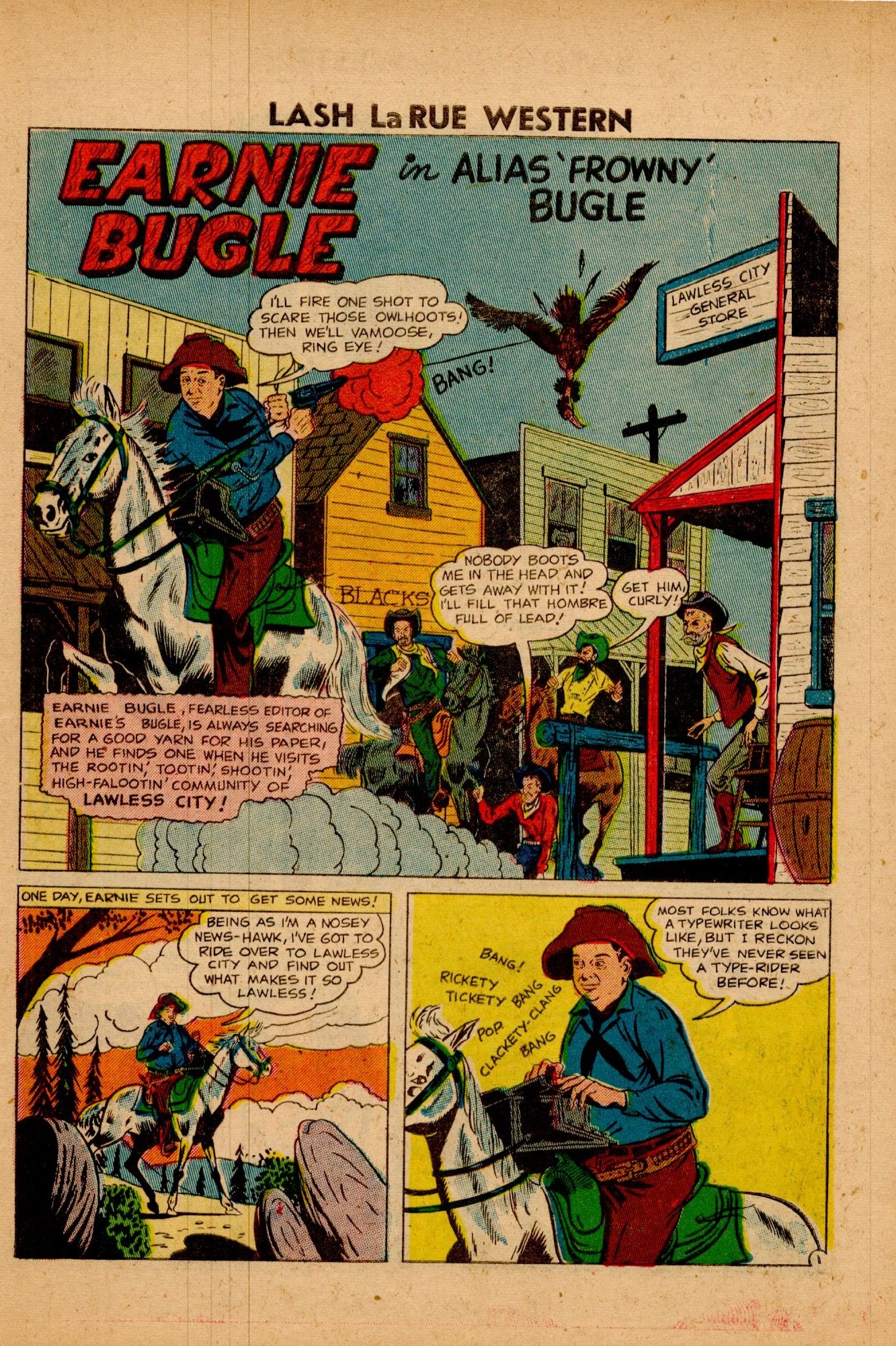Read online Lash Larue Western (1949) comic -  Issue #63 - 27