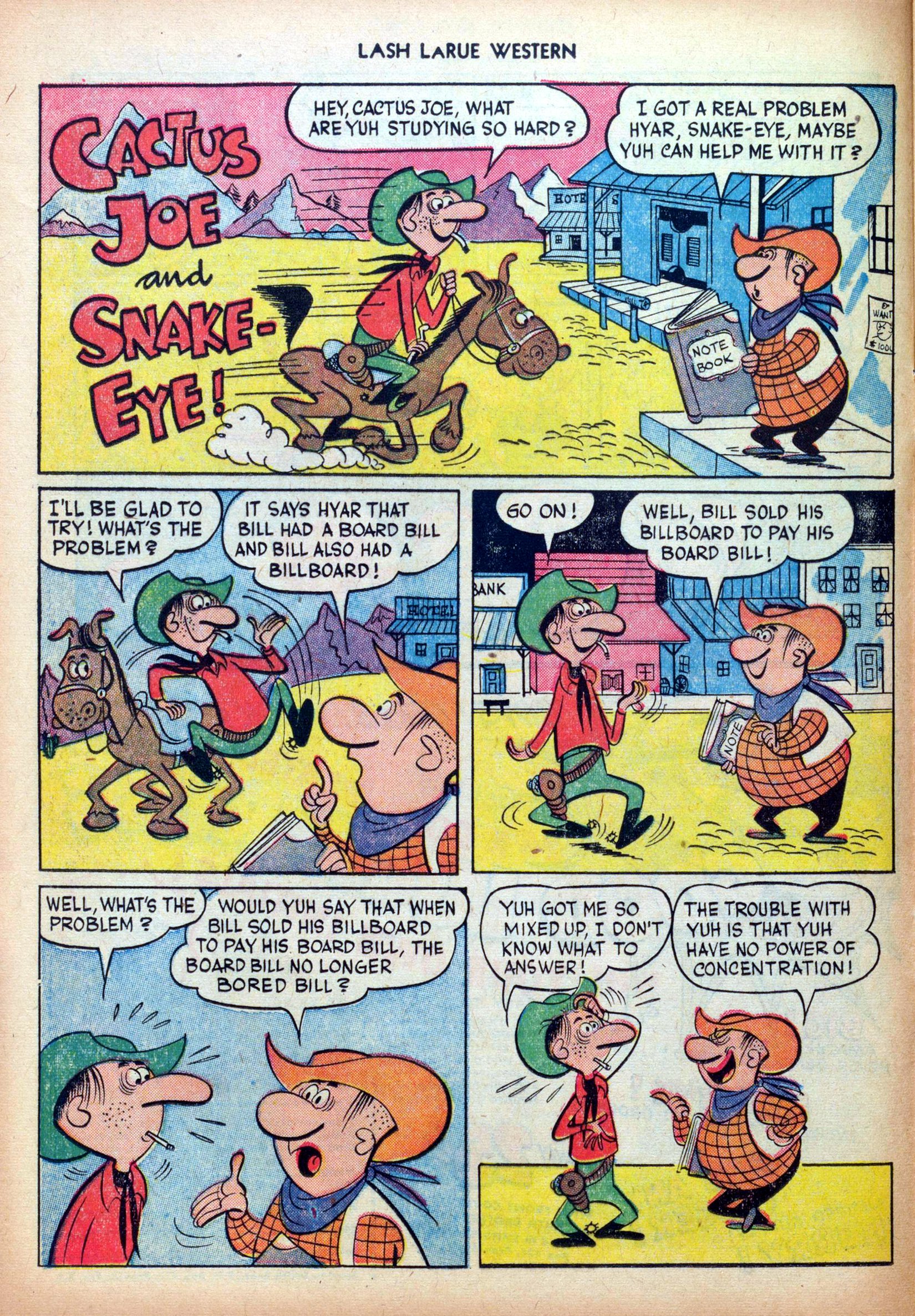 Read online Lash Larue Western (1949) comic -  Issue #26 - 12
