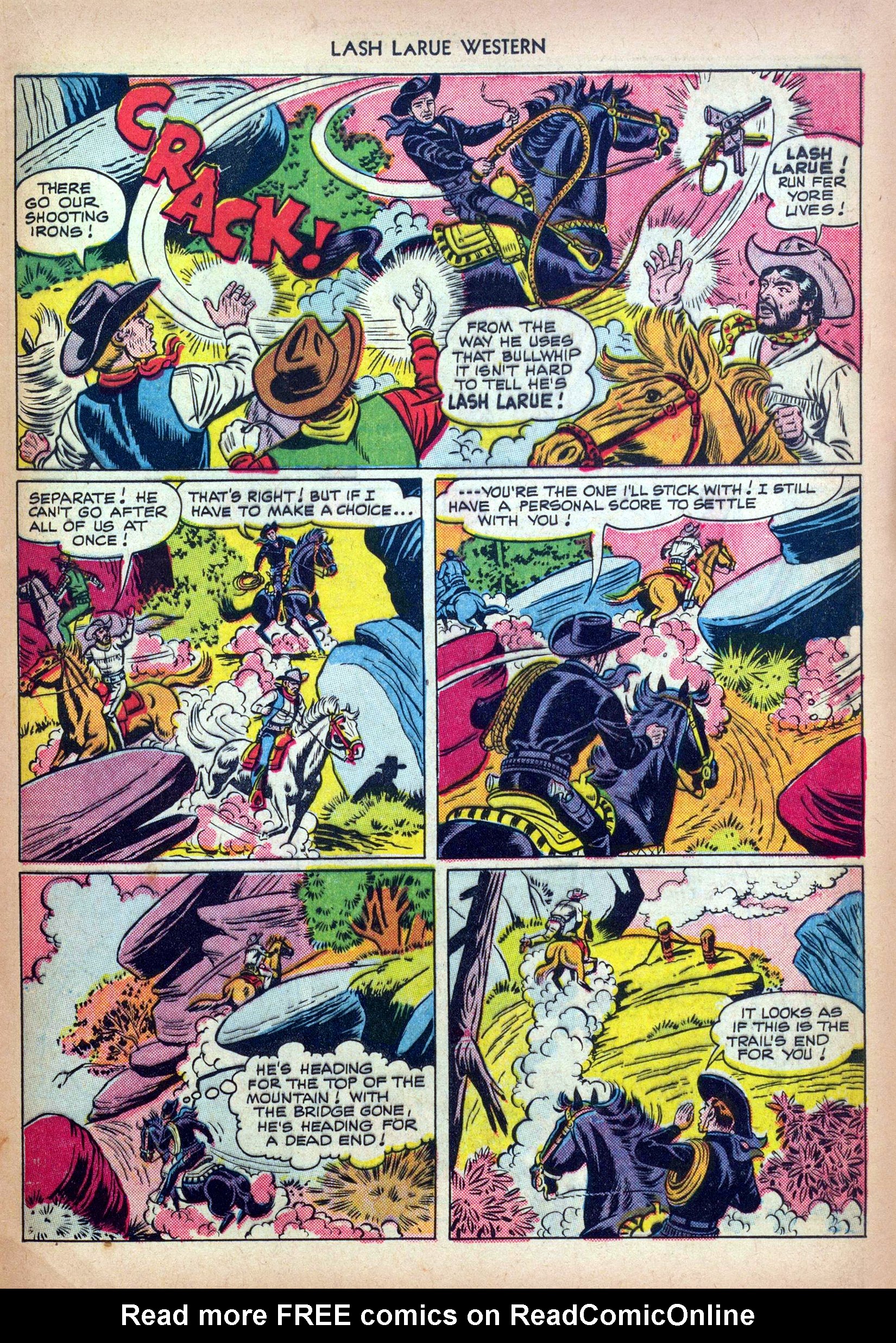 Read online Lash Larue Western (1949) comic -  Issue #13 - 21