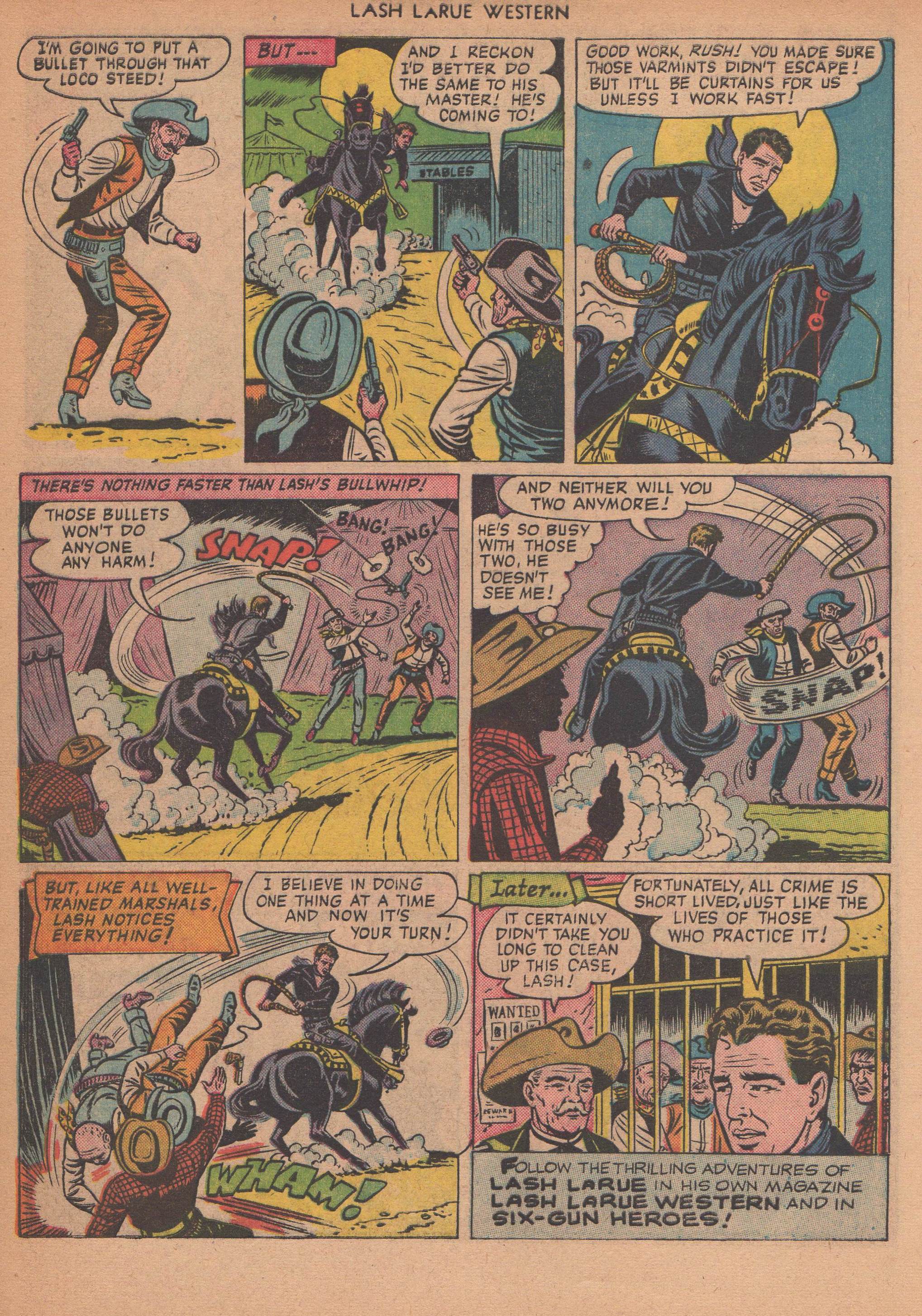 Read online Lash Larue Western (1949) comic -  Issue #14 - 33