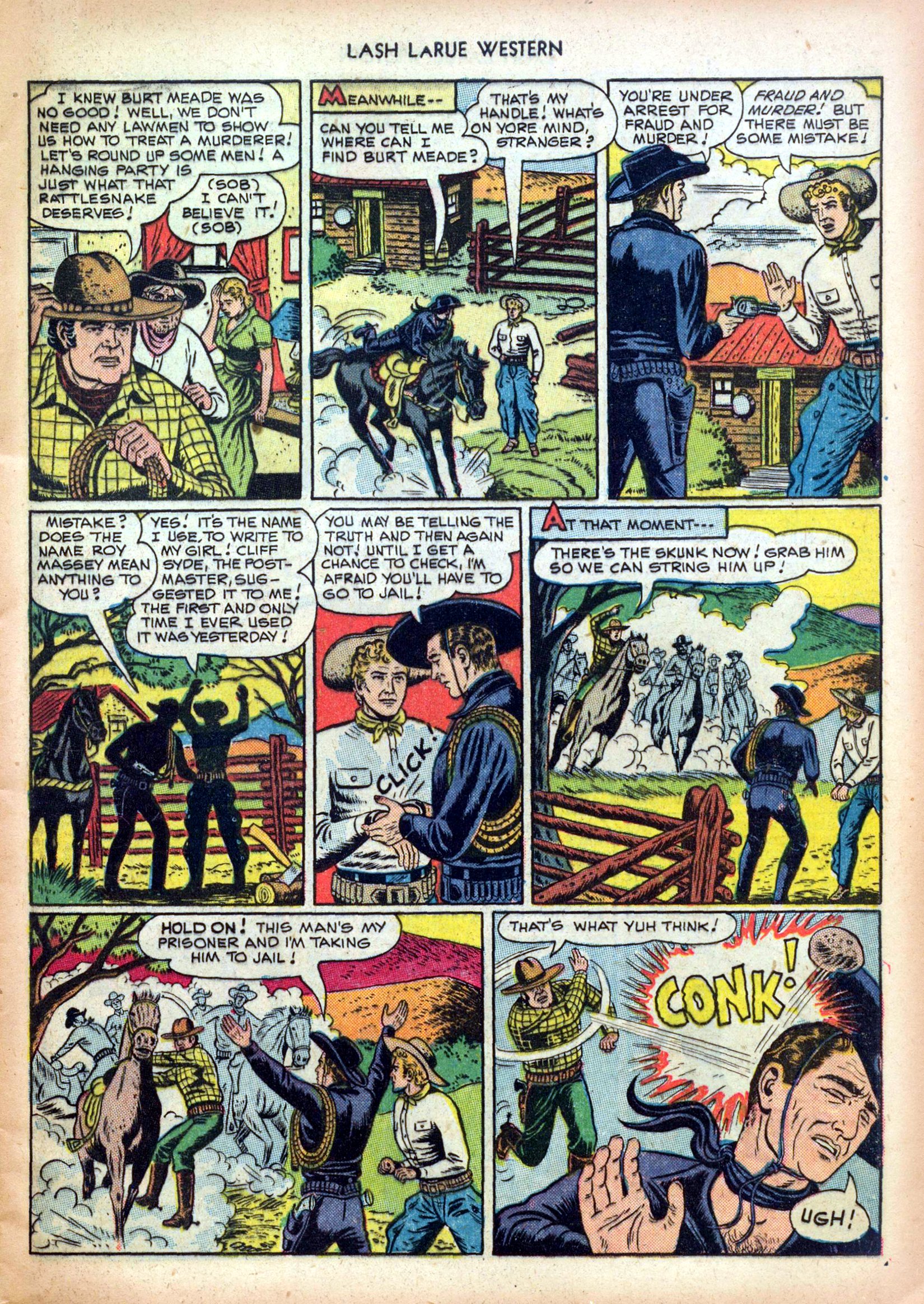 Read online Lash Larue Western (1949) comic -  Issue #4 - 9