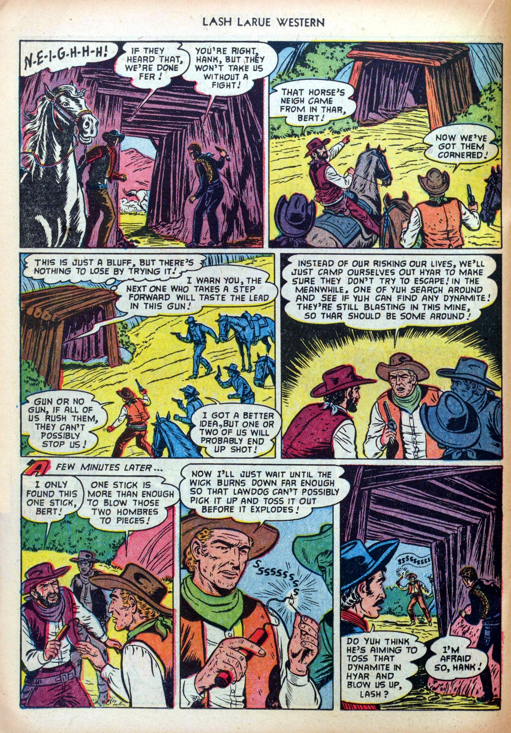Read online Lash Larue Western (1949) comic -  Issue #35 - 22