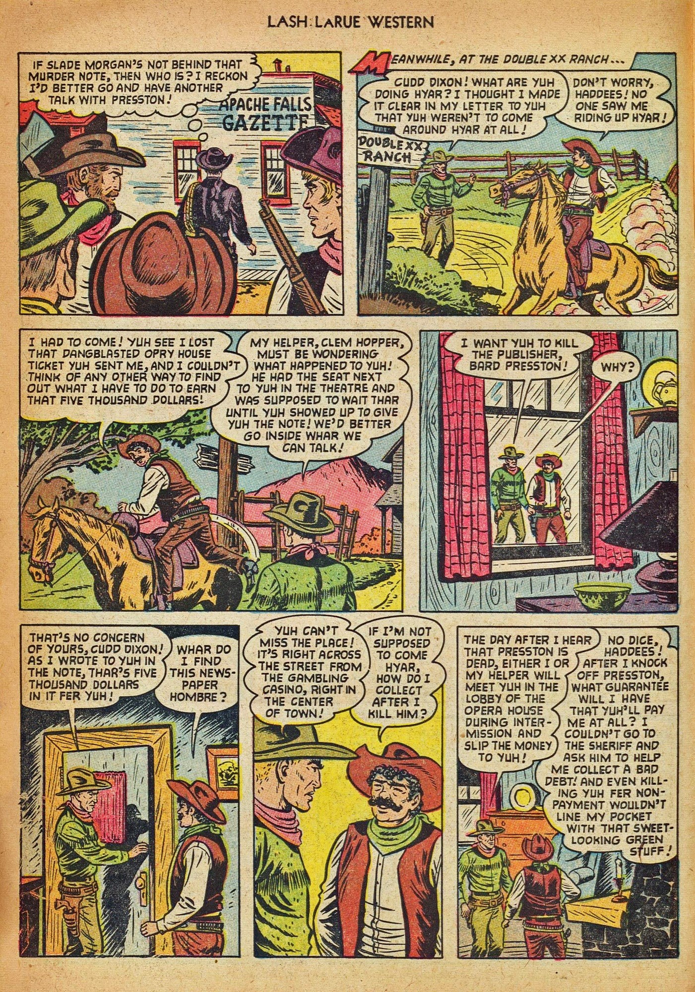 Read online Lash Larue Western (1949) comic -  Issue #42 - 14