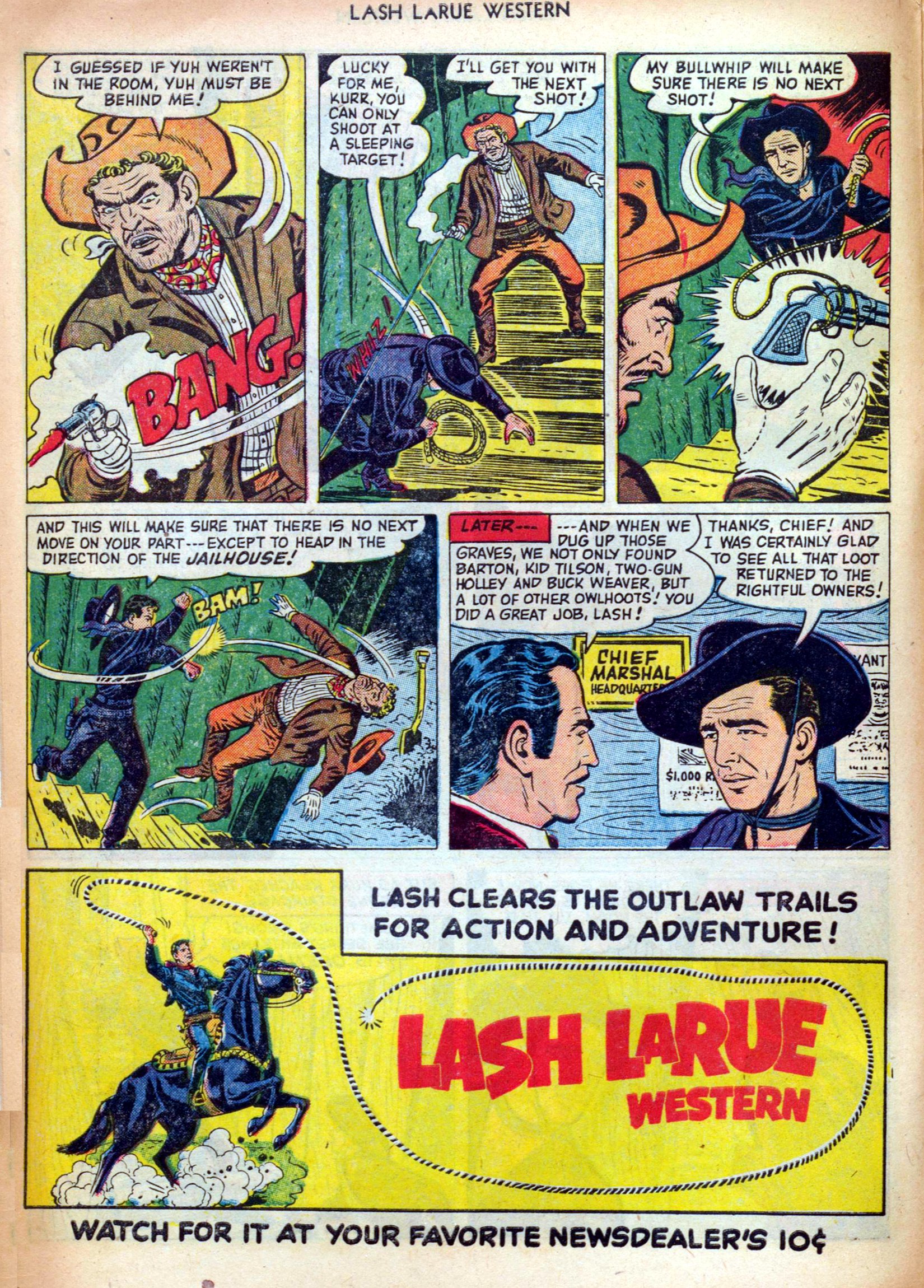 Read online Lash Larue Western (1949) comic -  Issue #25 - 10