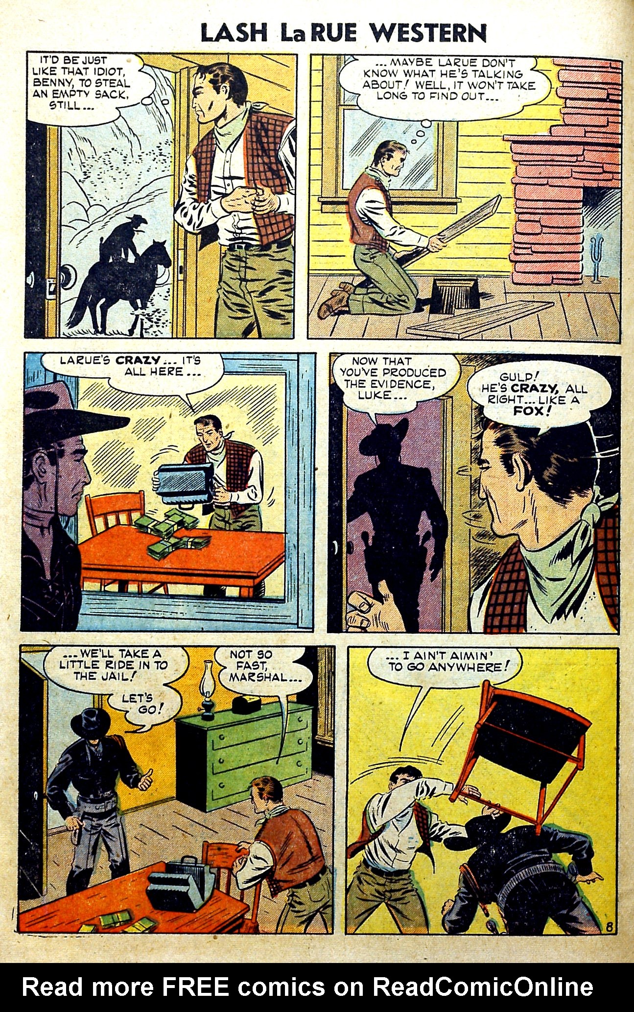 Read online Lash Larue Western (1949) comic -  Issue #51 - 10