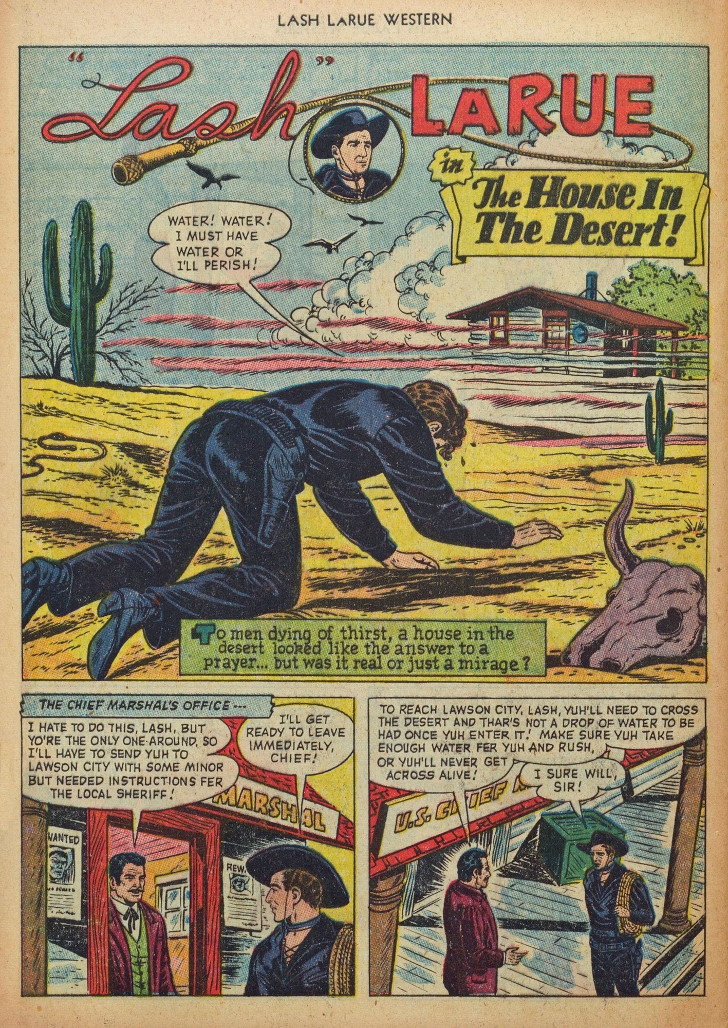 Read online Lash Larue Western (1949) comic -  Issue #37 - 28