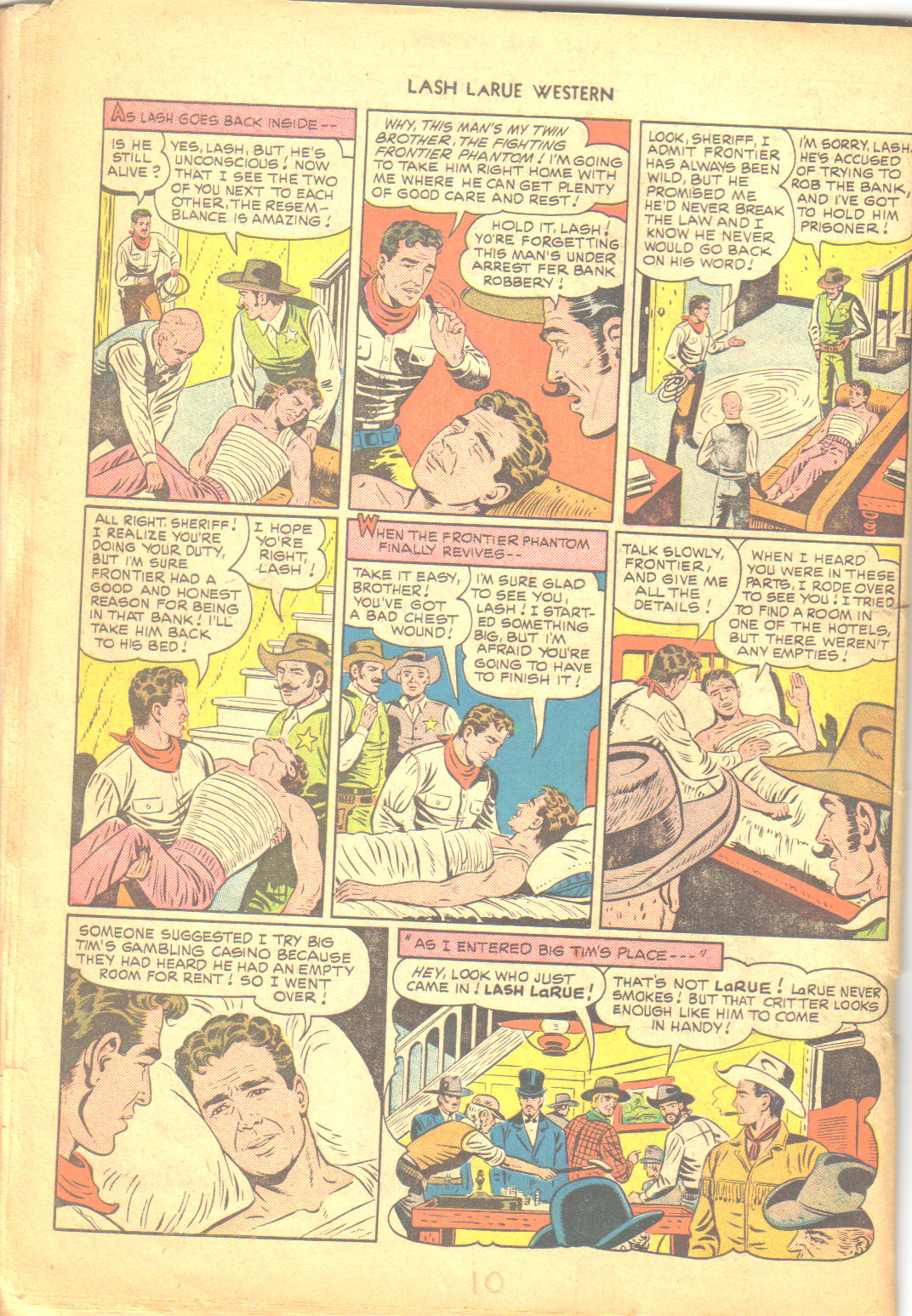 Read online Lash Larue Western (1949) comic -  Issue #6 - 10