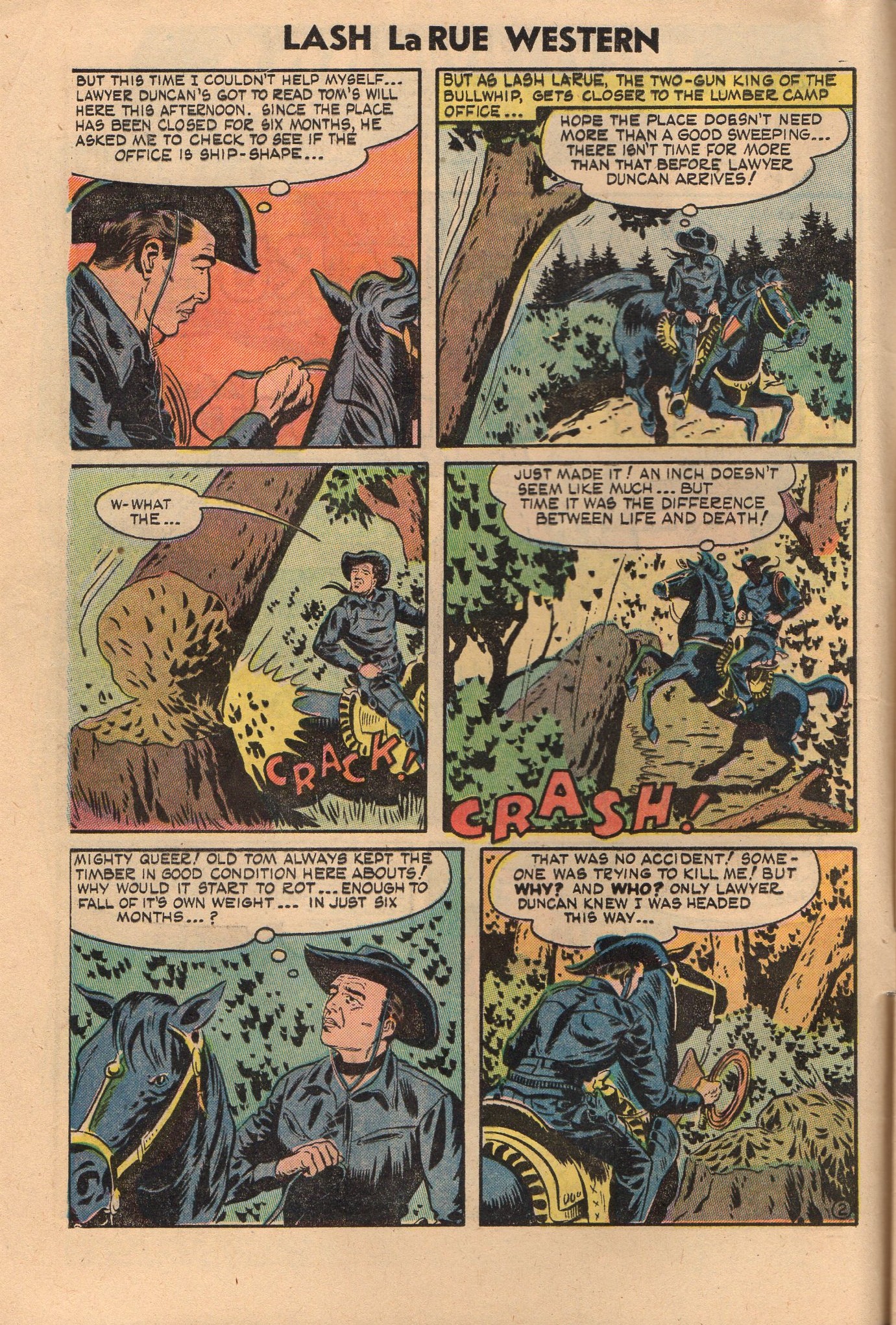 Read online Lash Larue Western (1949) comic -  Issue #50 - 4