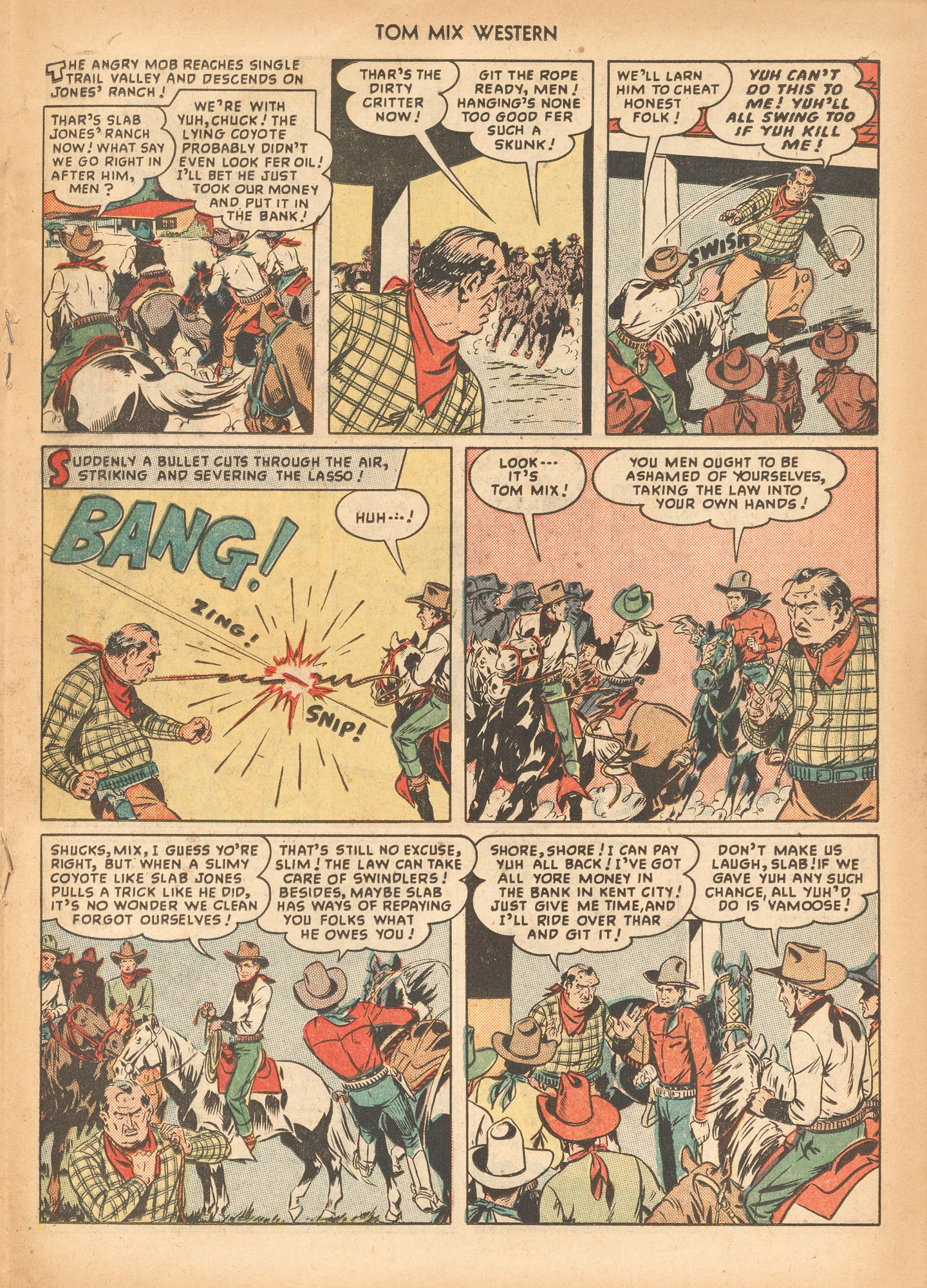 Read online Tom Mix Western (1948) comic -  Issue #23 - 27