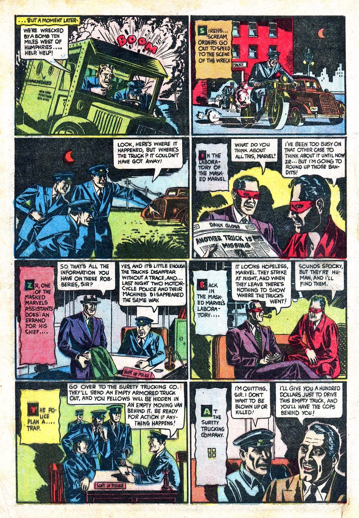 Read online Masked Marvel comic -  Issue #2 - 4