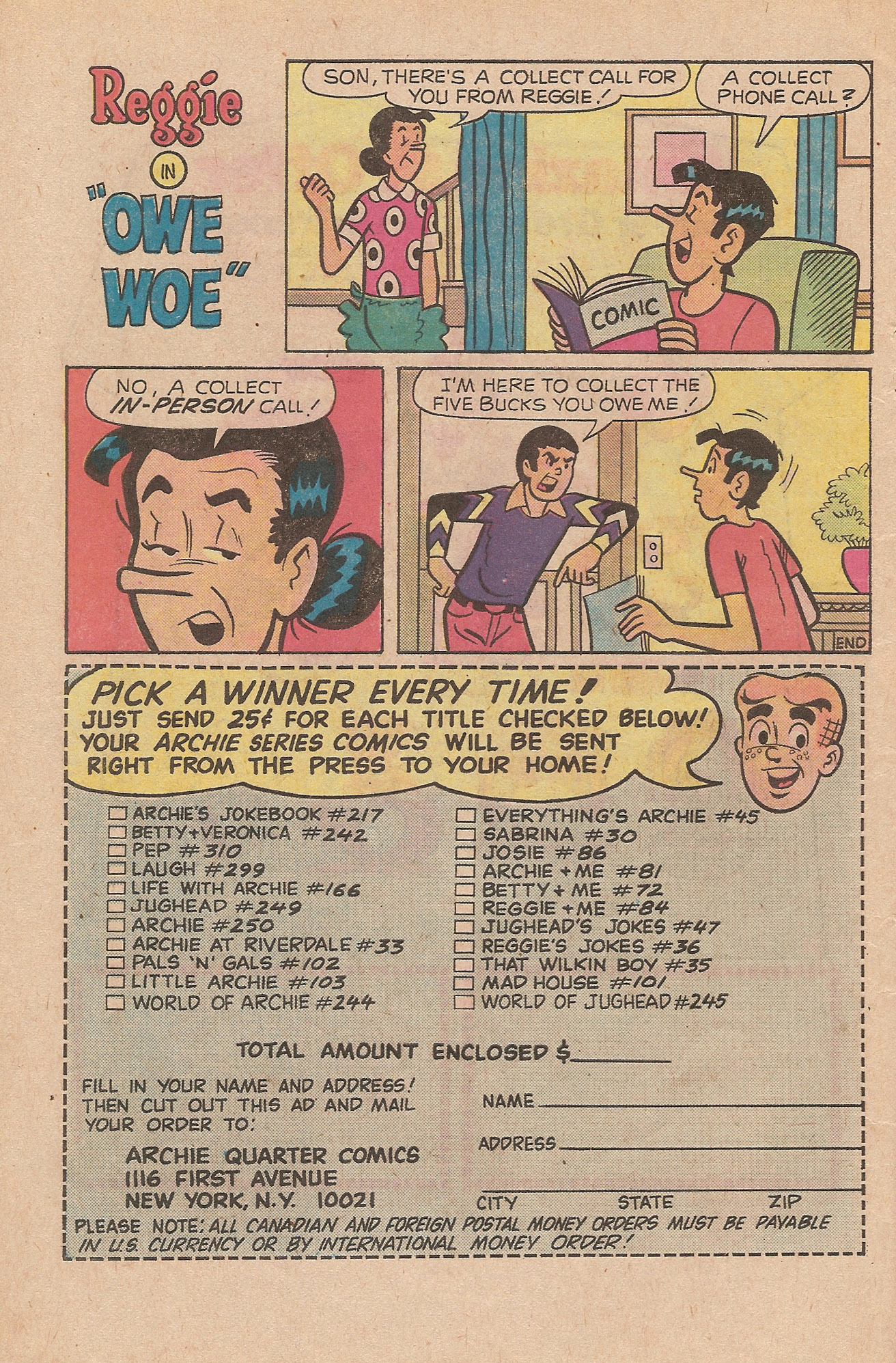 Read online Reggie's Wise Guy Jokes comic -  Issue #36 - 10