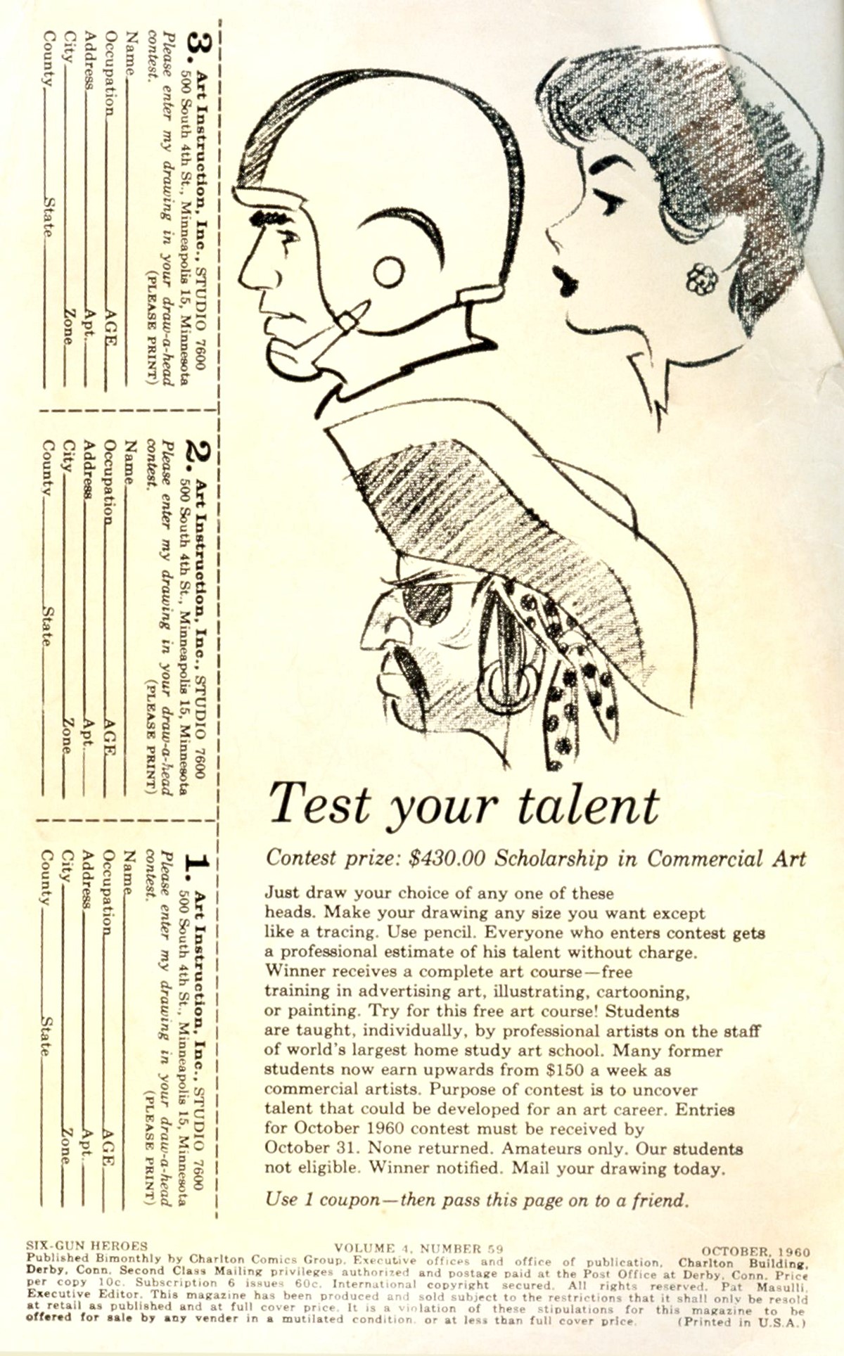 Read online Six-Gun Heroes comic -  Issue #59 - 2