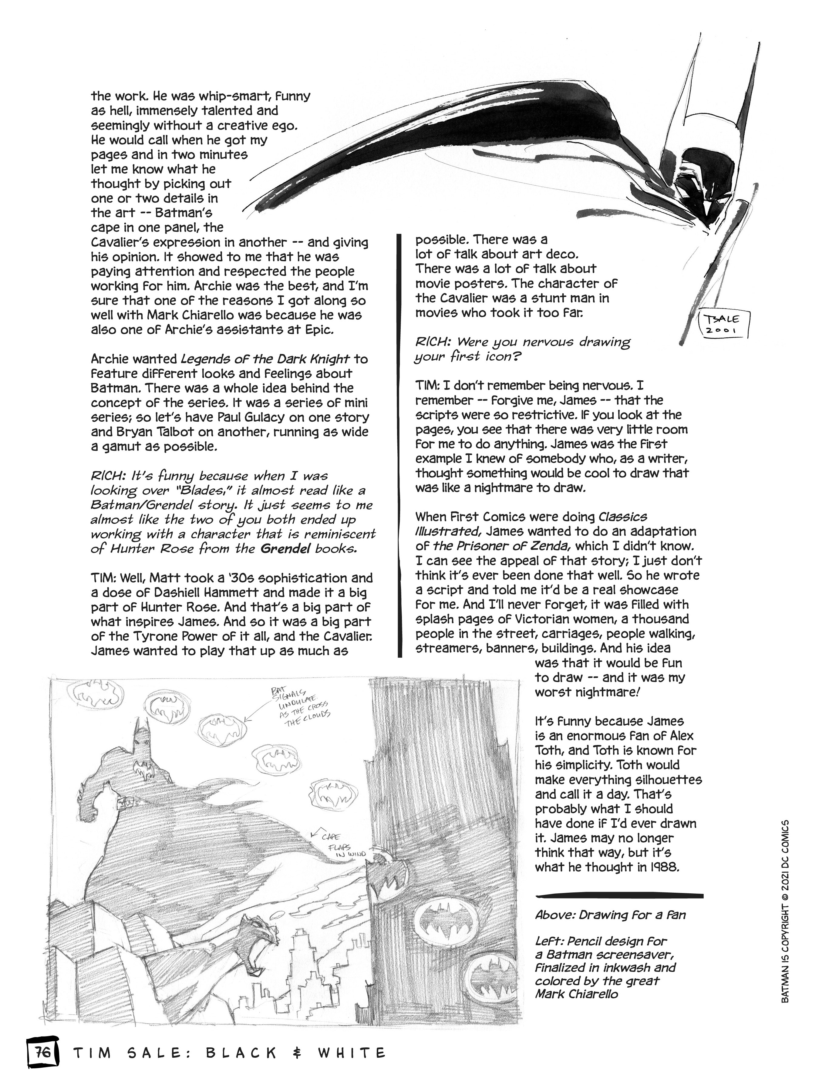 Read online Drawing Heroes in the Backyard: Tim Sale Black and White, Revised and Expanded comic -  Issue # TPB (Part 1) - 65