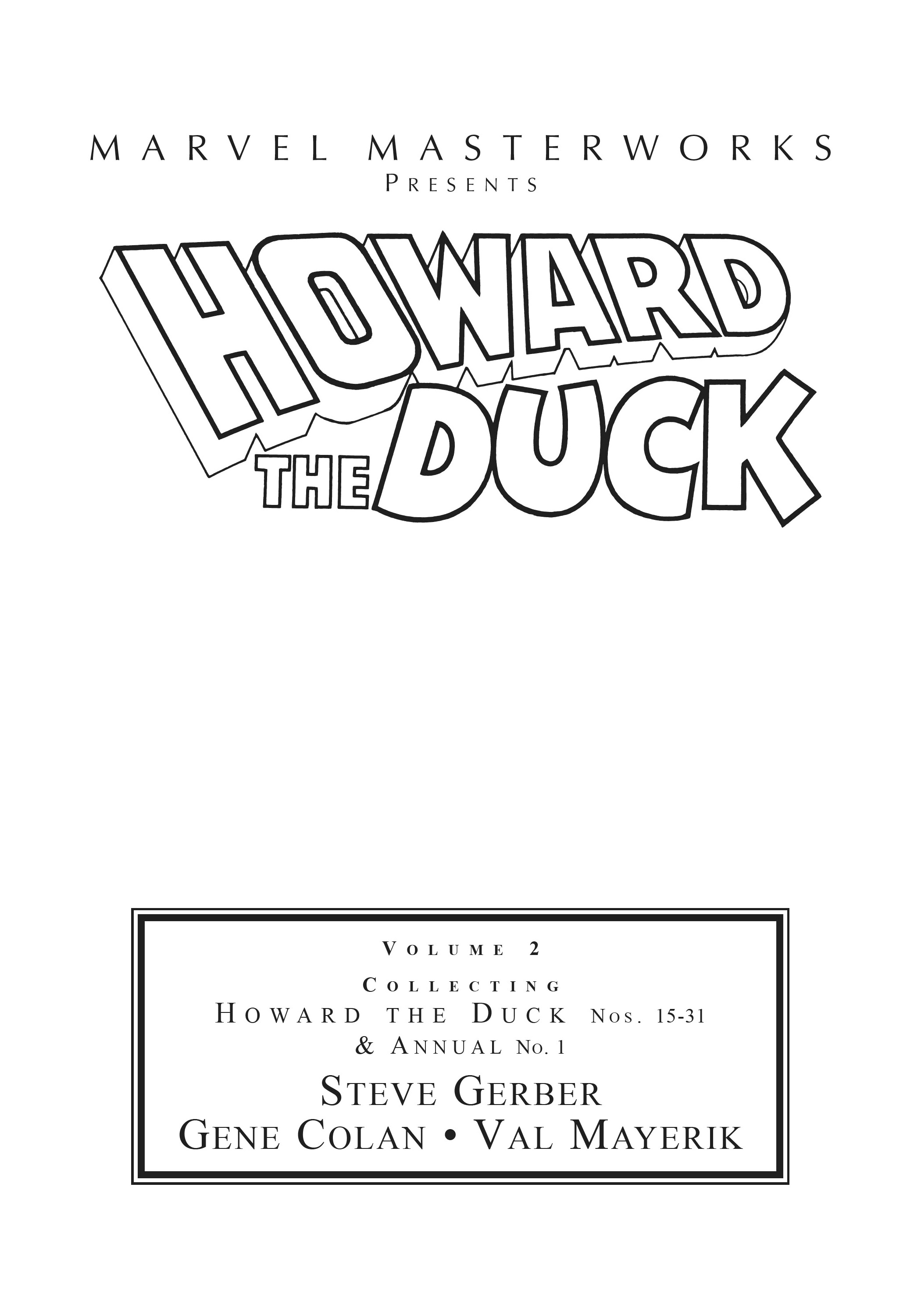 Read online Marvel Masterworks: Howard the Duck comic -  Issue # TPB 2 (Part 1) - 2