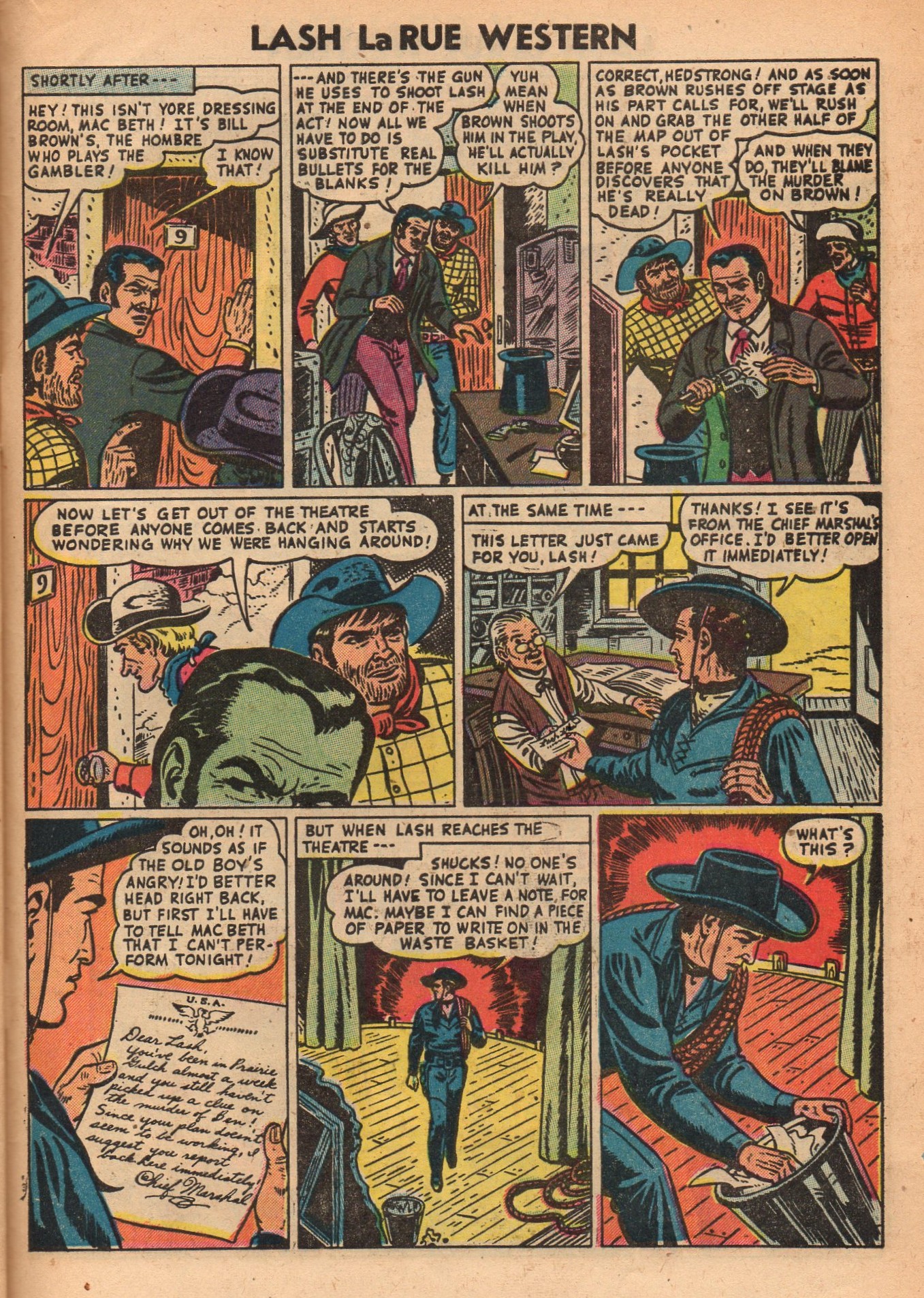 Read online Lash Larue Western (1949) comic -  Issue #48 - 29
