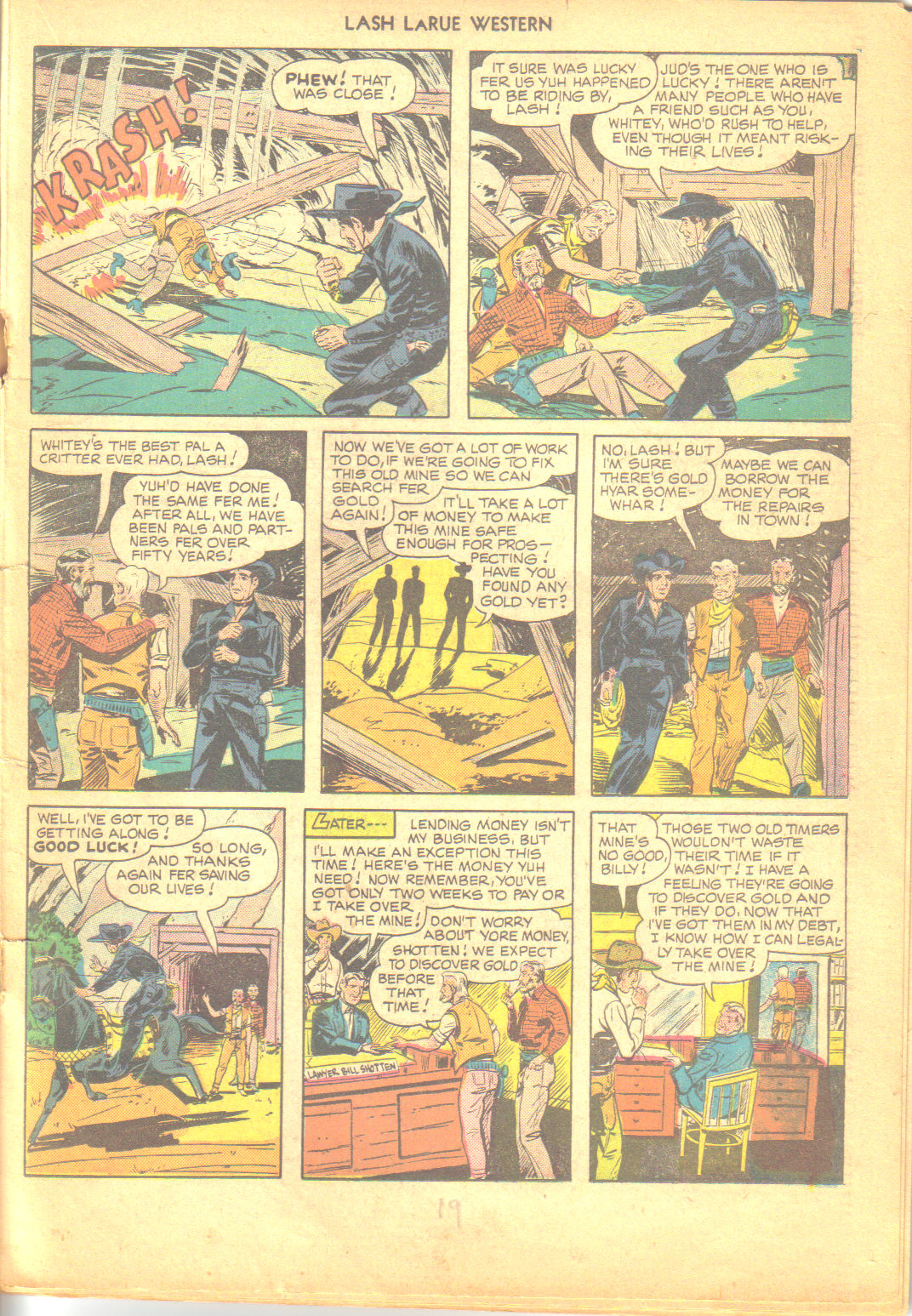 Read online Lash Larue Western (1949) comic -  Issue #6 - 19