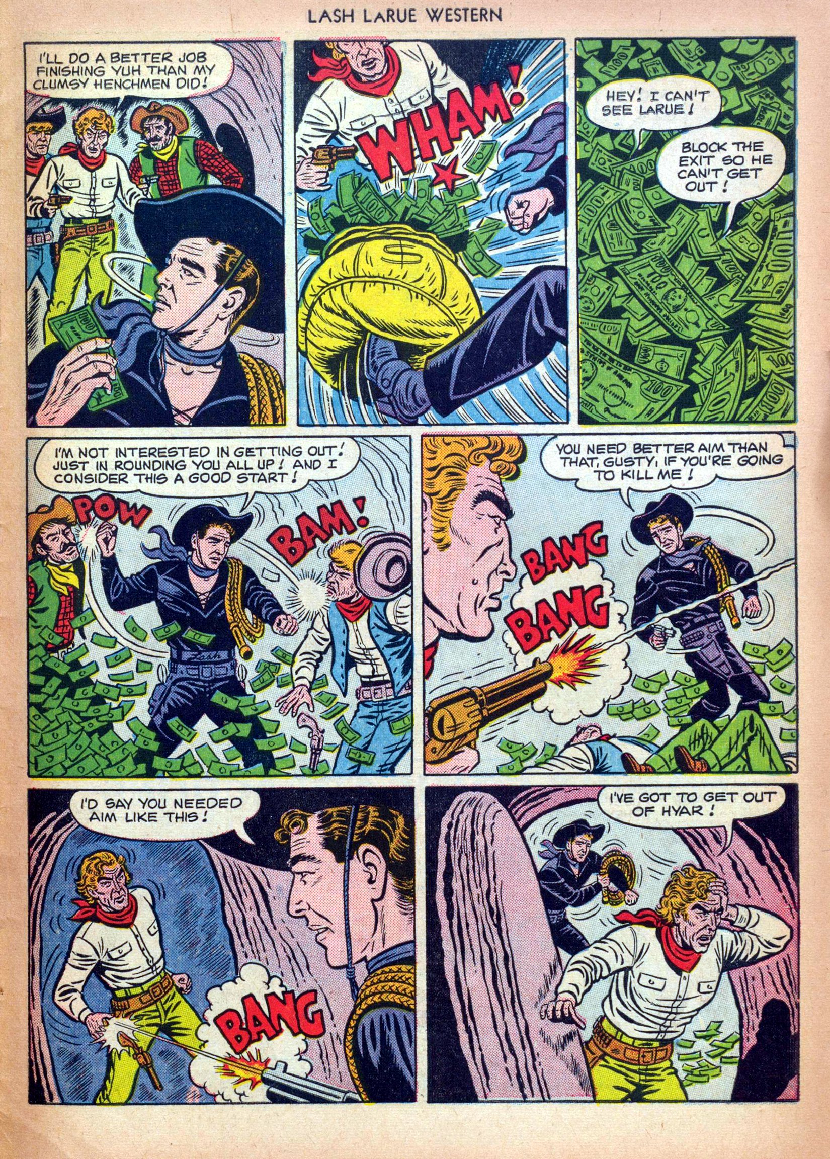 Read online Lash Larue Western (1949) comic -  Issue #13 - 31