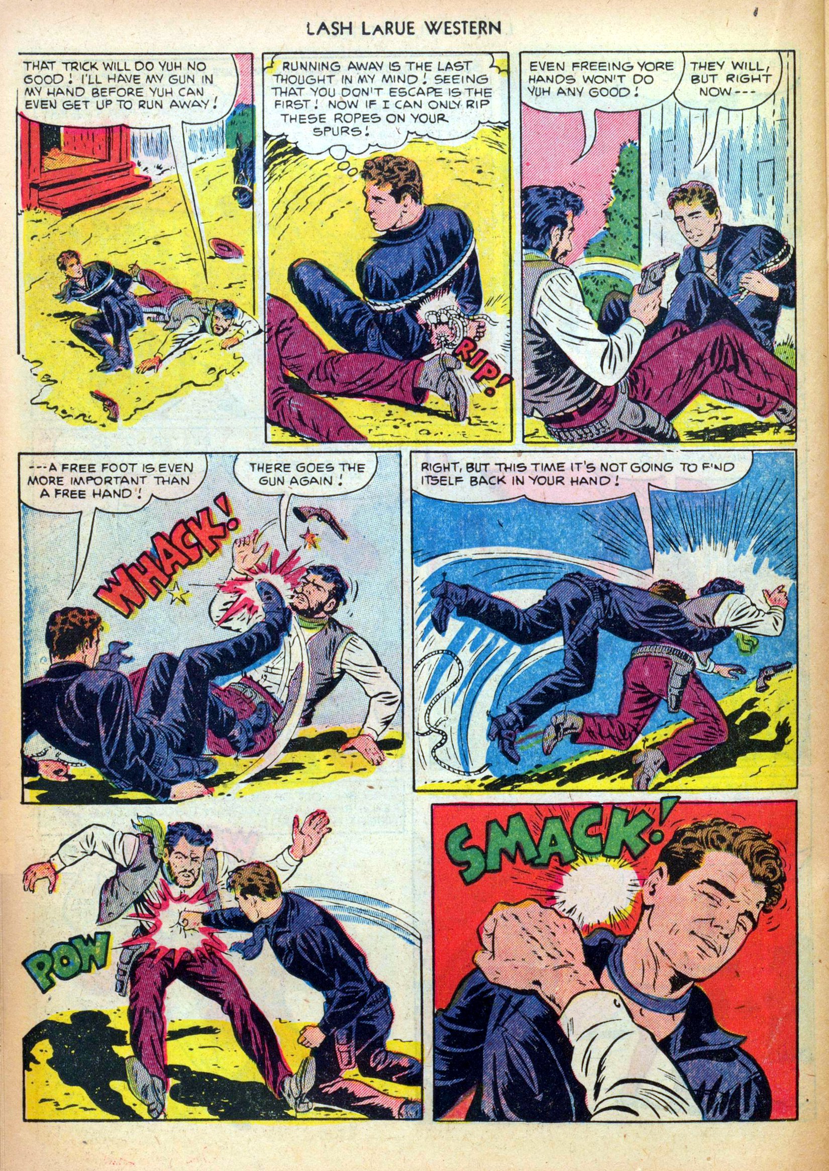 Read online Lash Larue Western (1949) comic -  Issue #28 - 22