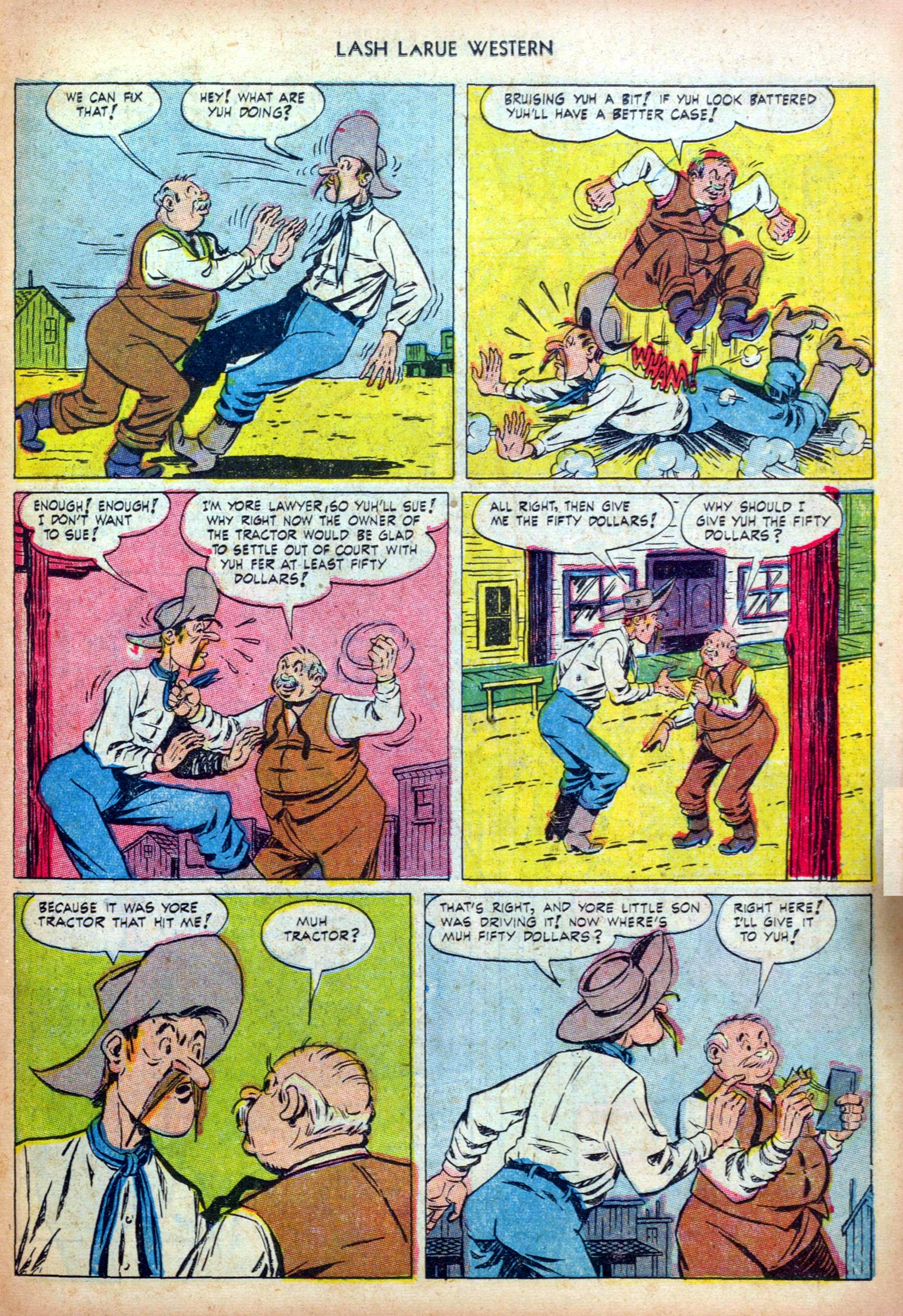 Read online Lash Larue Western (1949) comic -  Issue #36 - 11