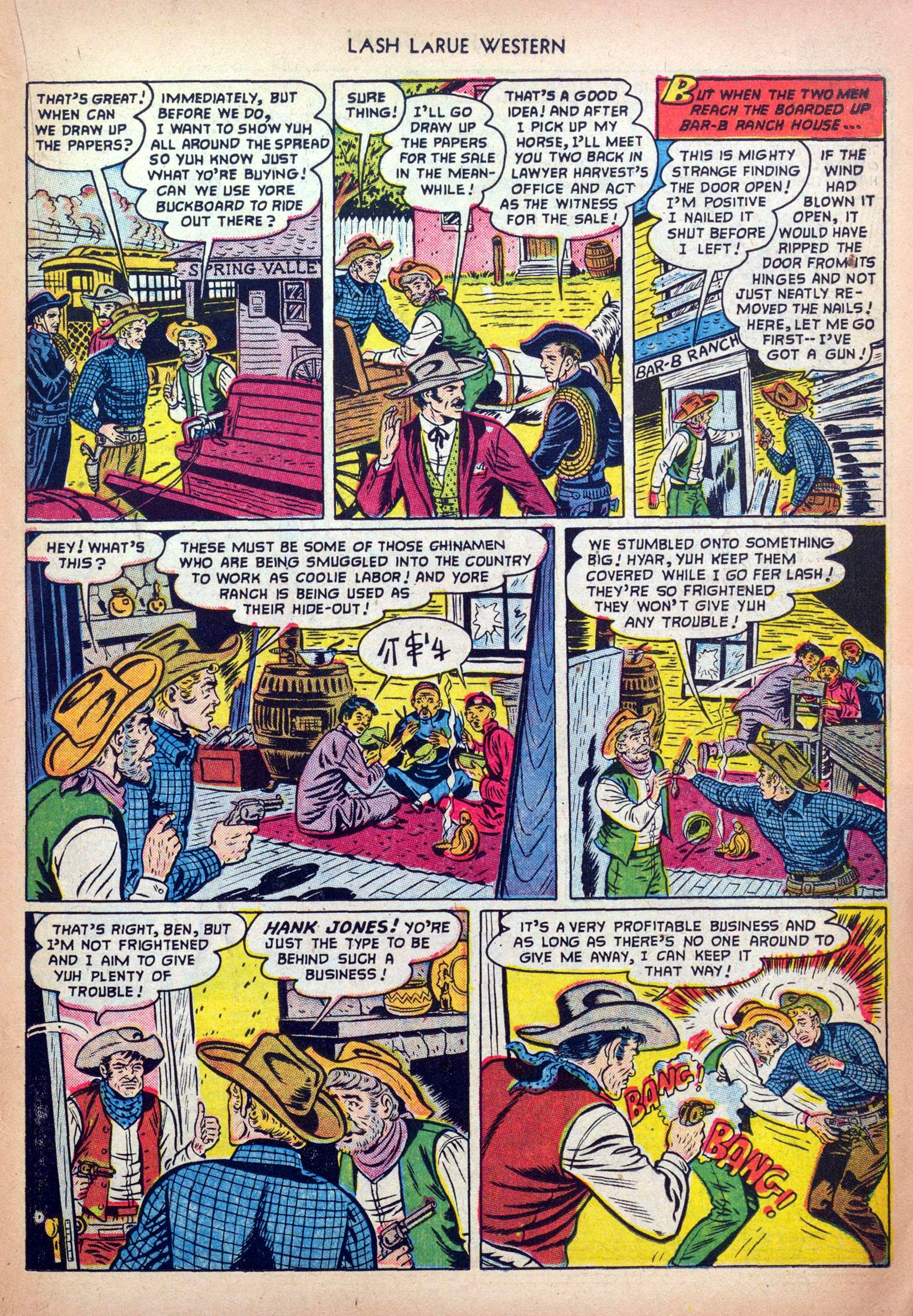 Read online Lash Larue Western (1949) comic -  Issue #32 - 19