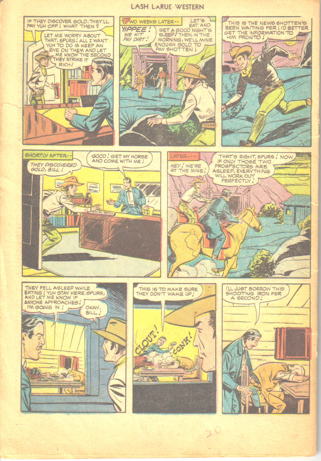 Read online Lash Larue Western (1949) comic -  Issue #6 - 20