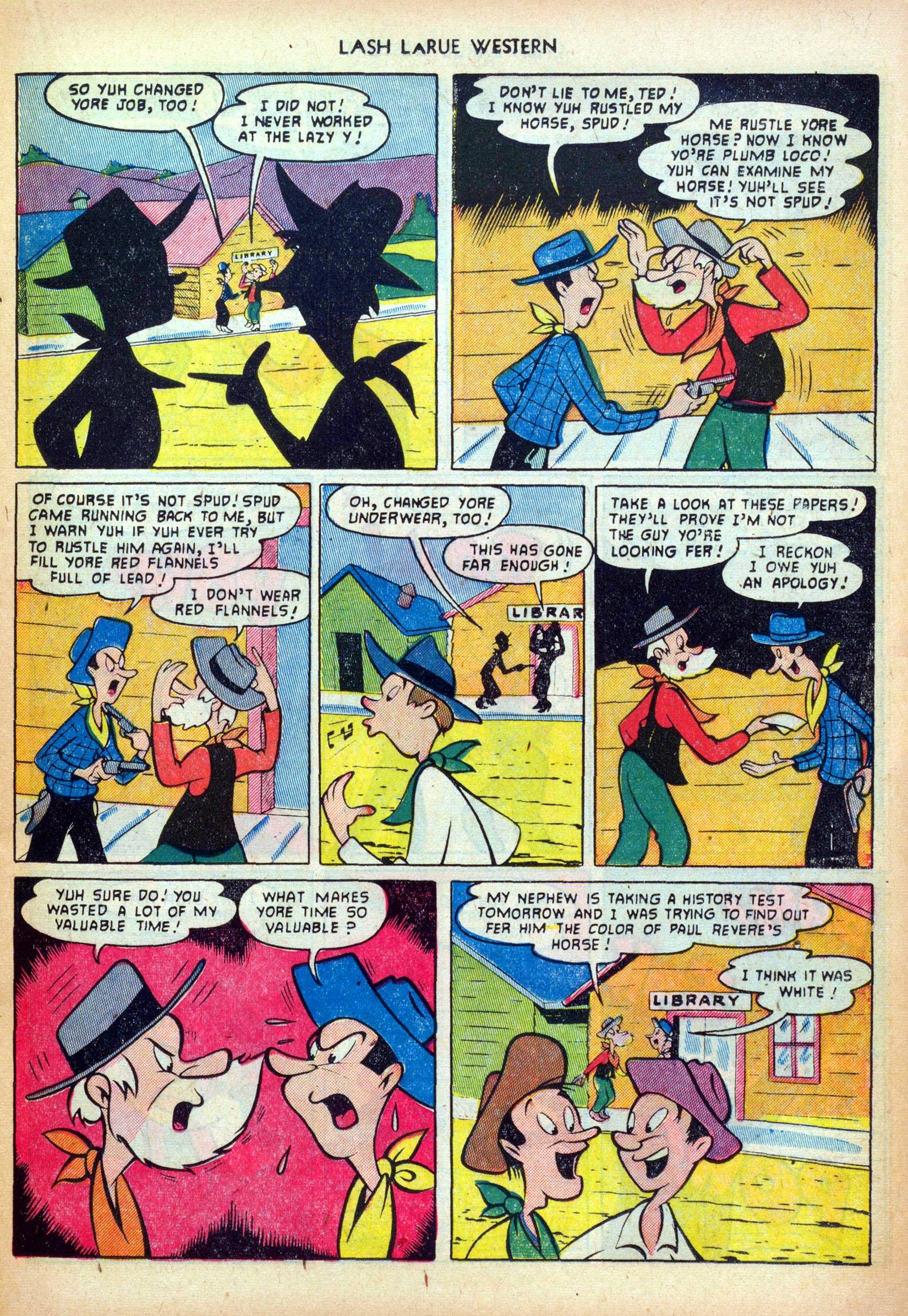 Read online Lash Larue Western (1949) comic -  Issue #28 - 13