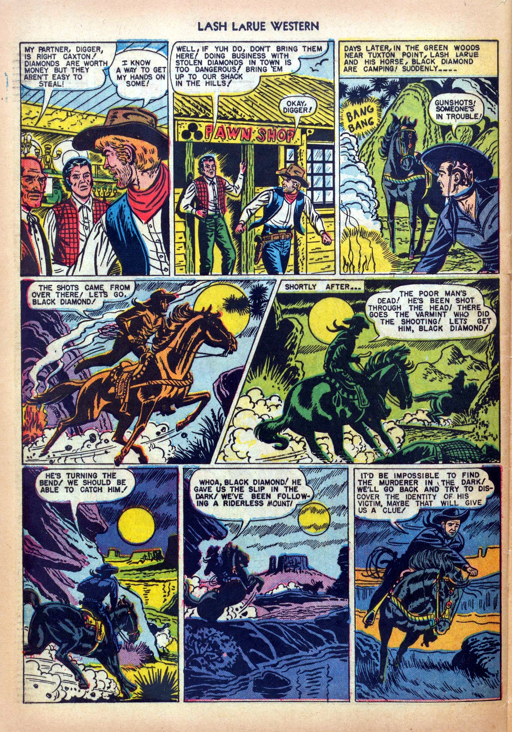 Read online Lash Larue Western (1949) comic -  Issue #5 - 28