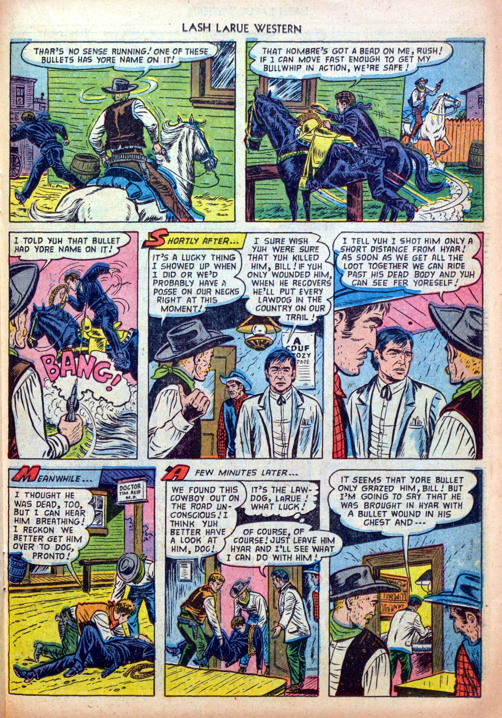 Read online Lash Larue Western (1949) comic -  Issue #38 - 23