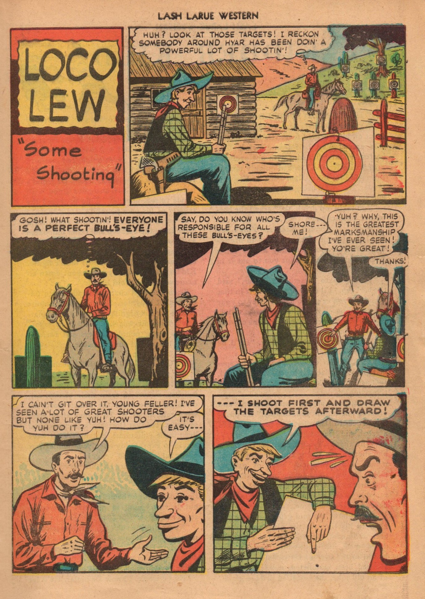 Read online Lash Larue Western (1949) comic -  Issue #1 - 21