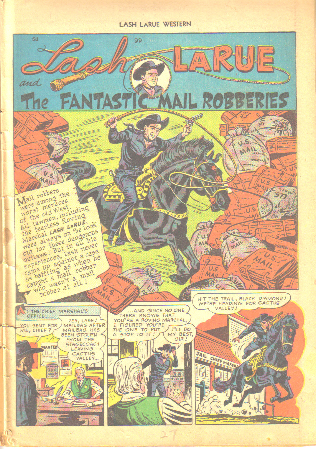 Read online Lash Larue Western (1949) comic -  Issue #6 - 27