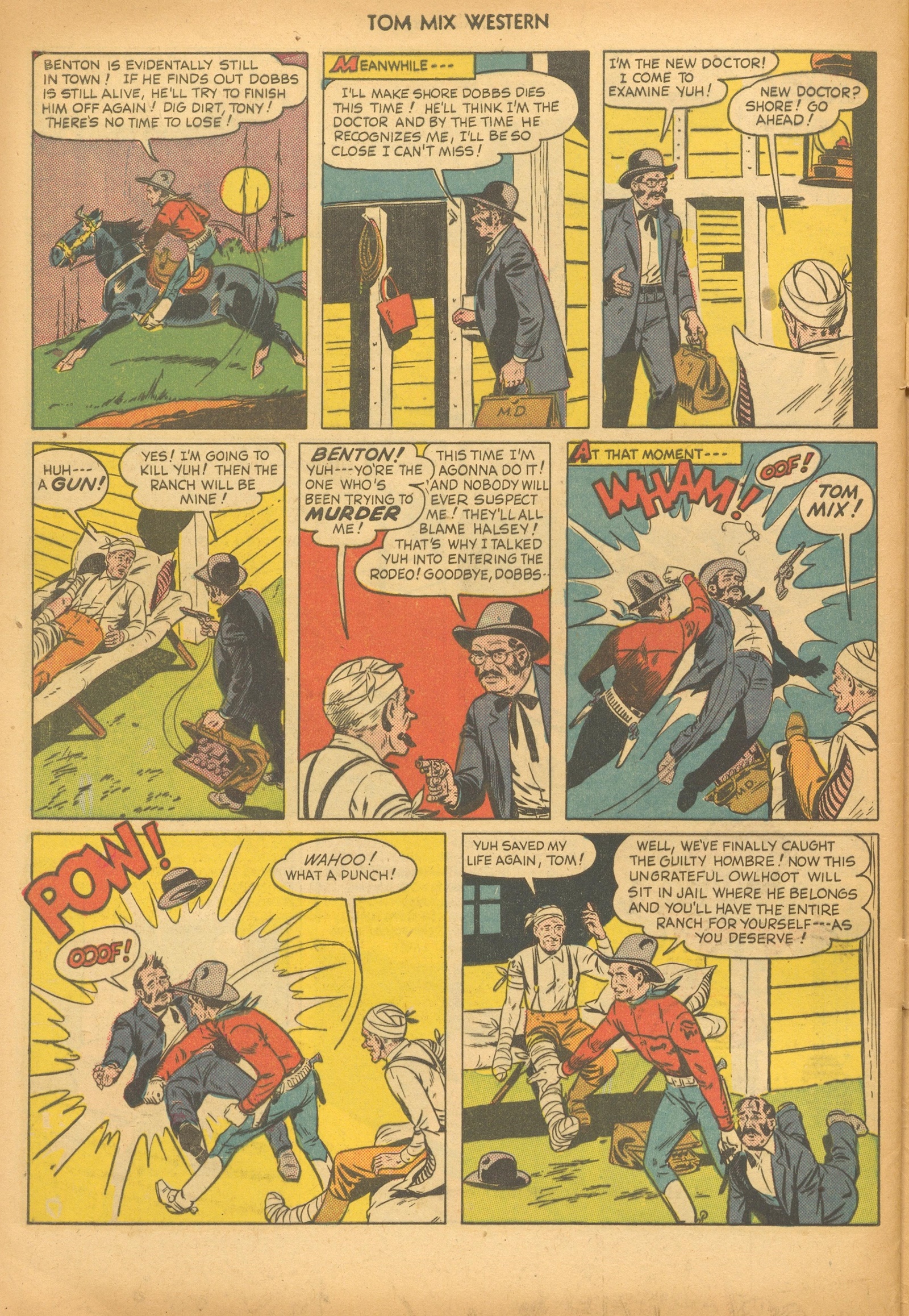 Read online Tom Mix Western (1948) comic -  Issue #30 - 32