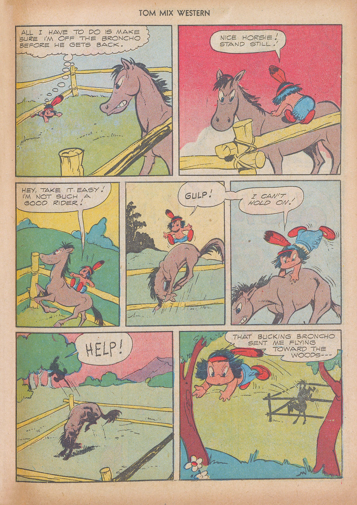 Read online Tom Mix Western (1948) comic -  Issue #9 - 35
