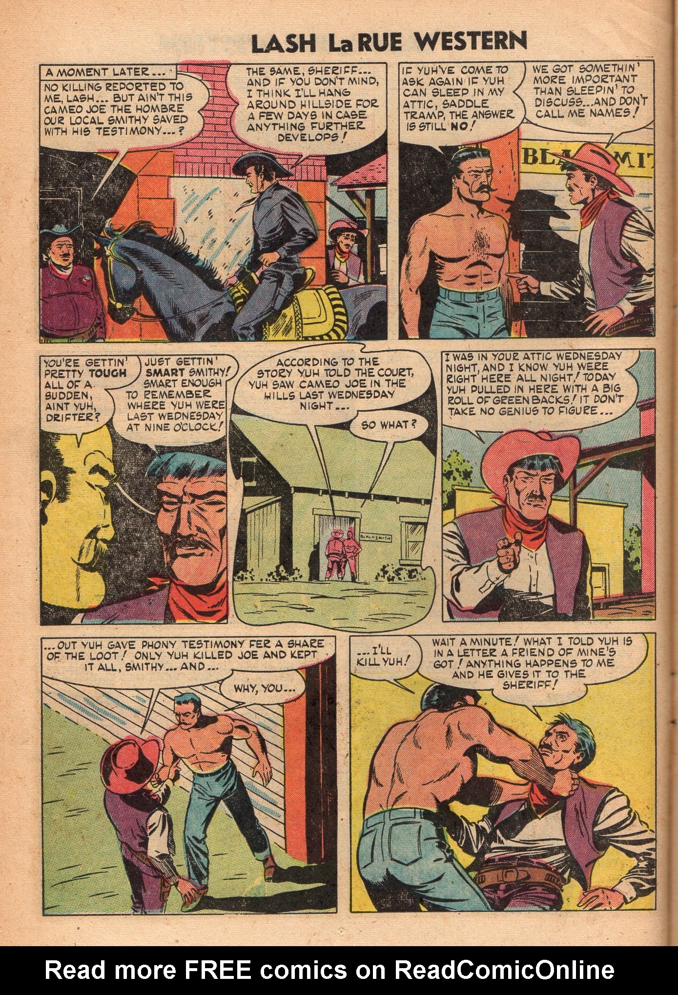 Read online Lash Larue Western (1949) comic -  Issue #48 - 14